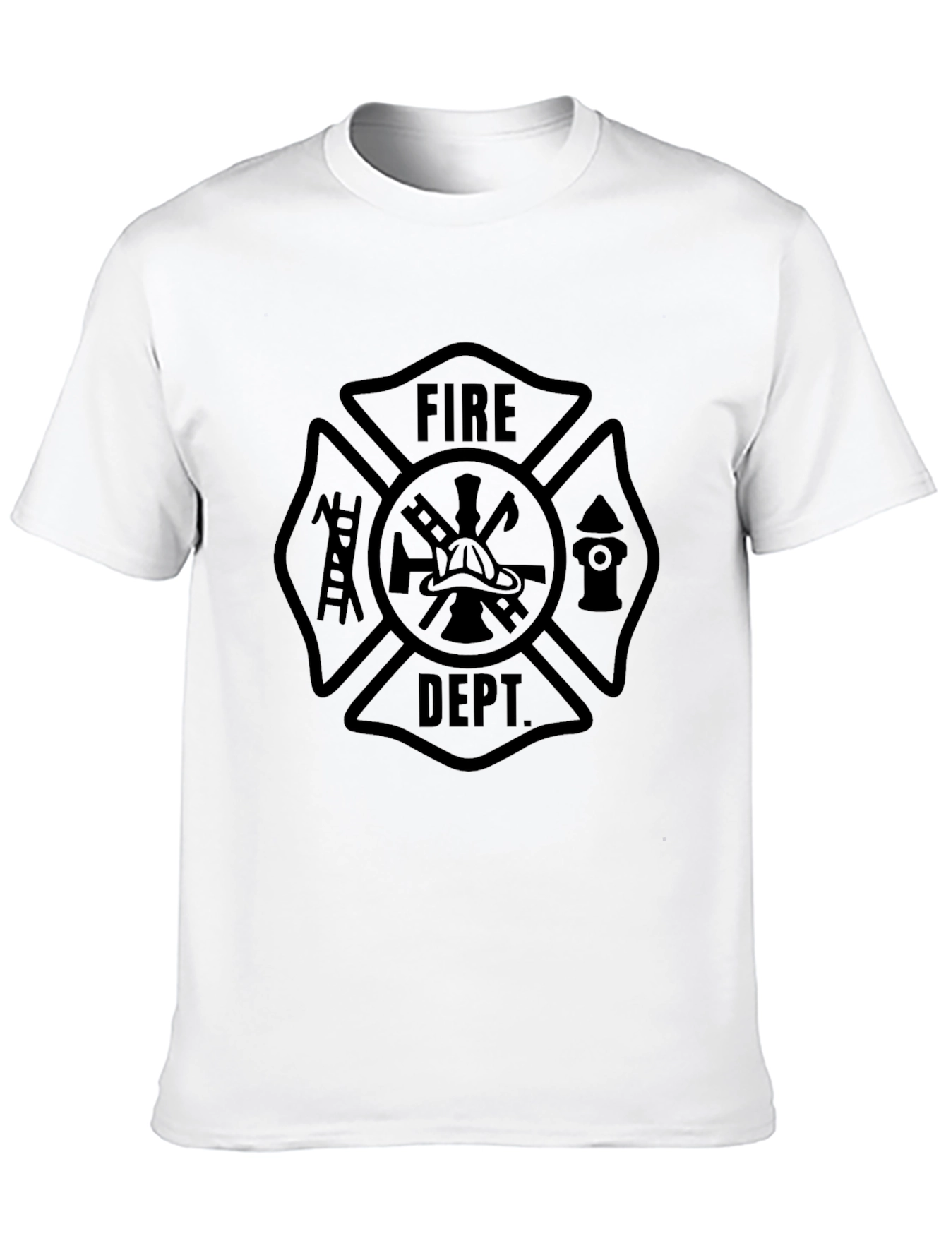 Fire Dept. Maltese Cross Graphic T-Shirt