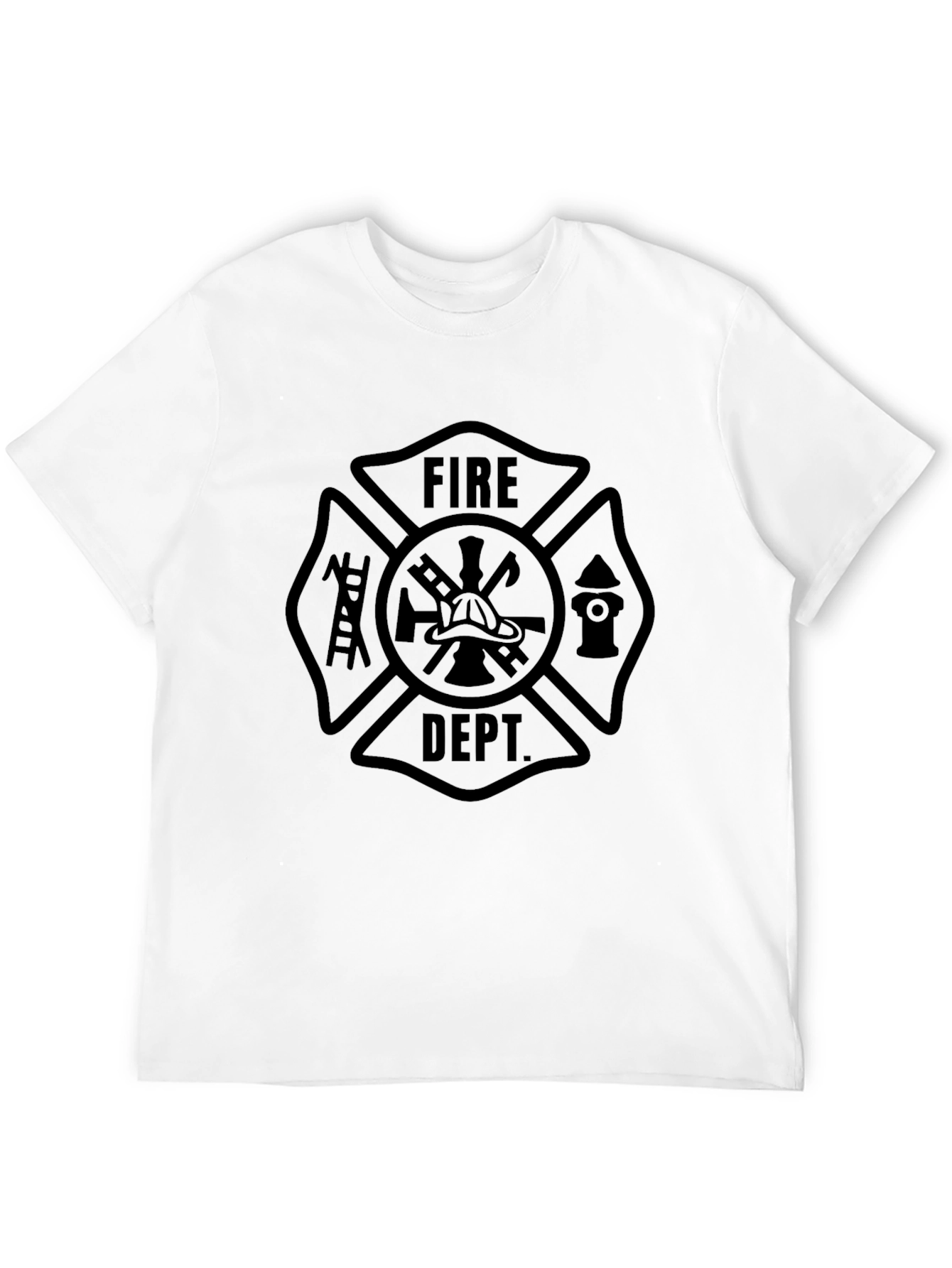 Fire Dept. Maltese Cross Graphic T-Shirt