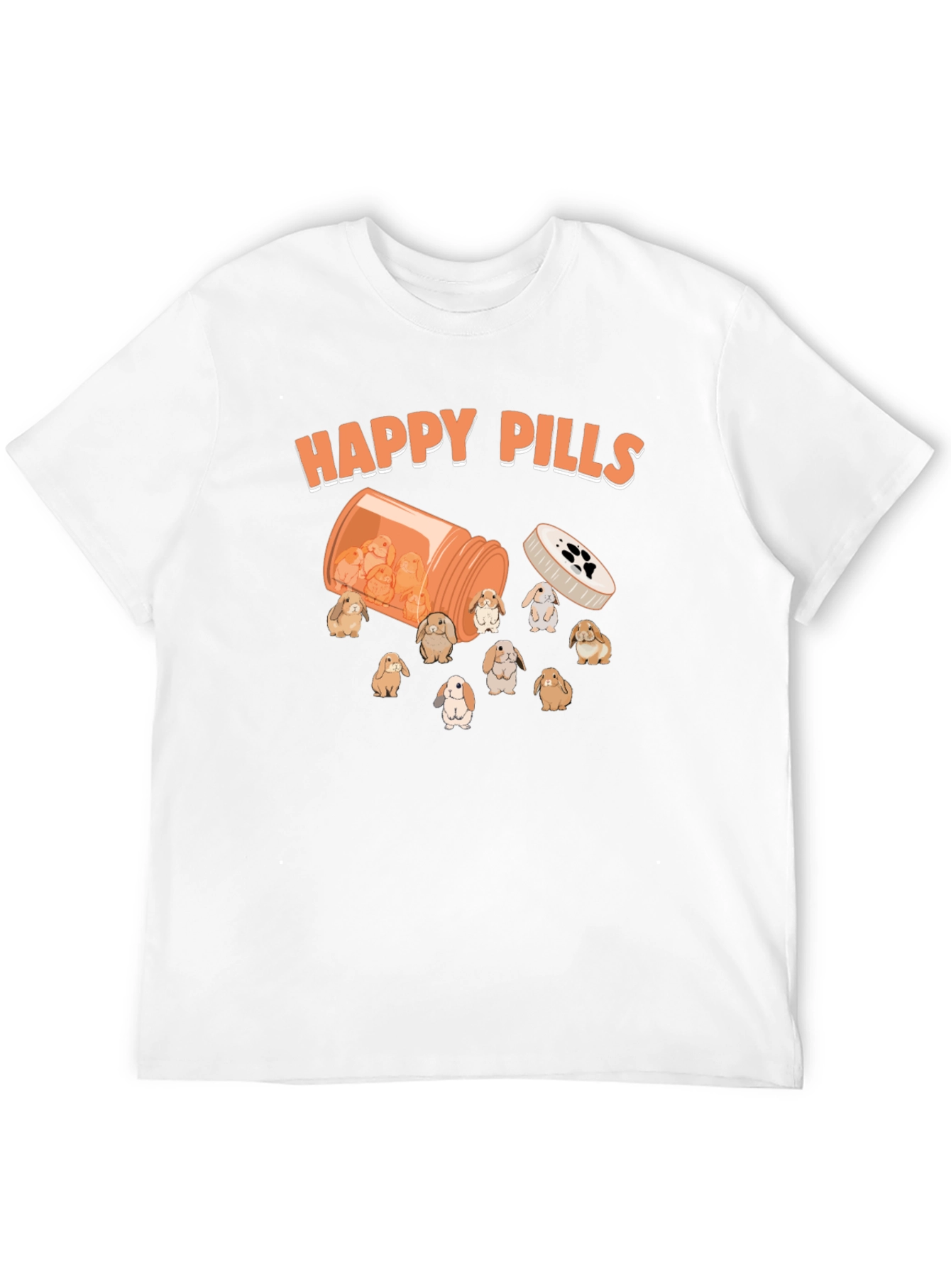 Happy Pills Bunny T-Shirt Cute Graphic Tee