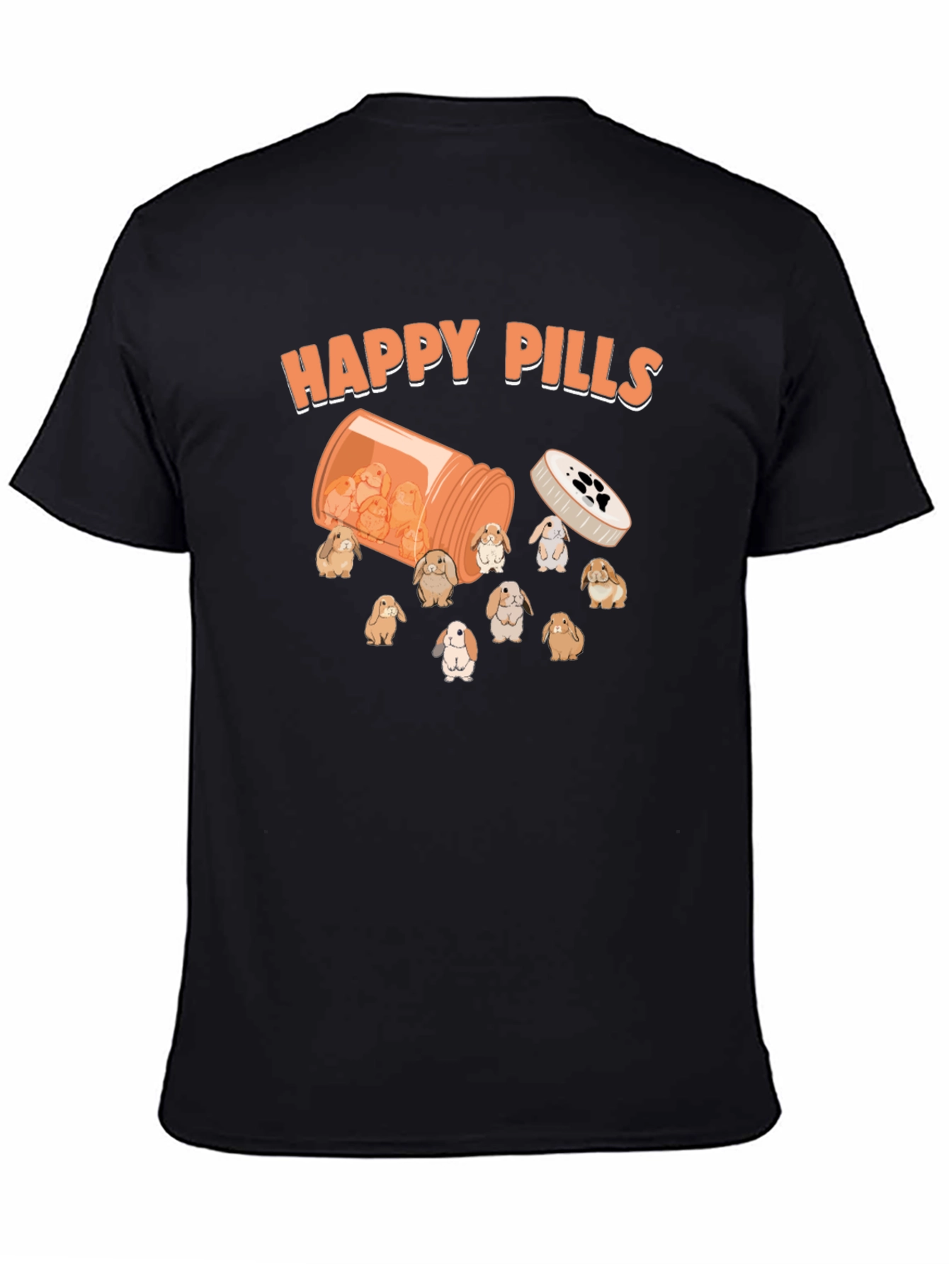 Happy Pills Bunny T-Shirt Cute Graphic Tee