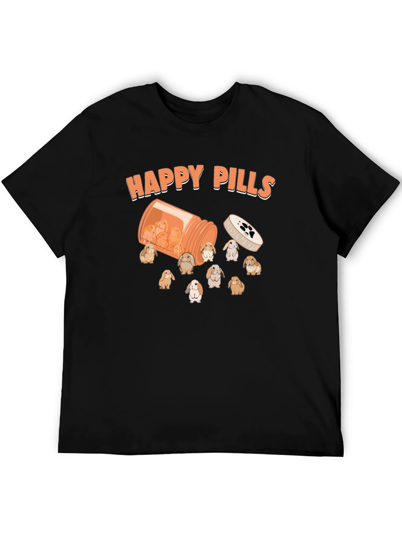 Happy Pills Bunny T-Shirt Cute Graphic Tee