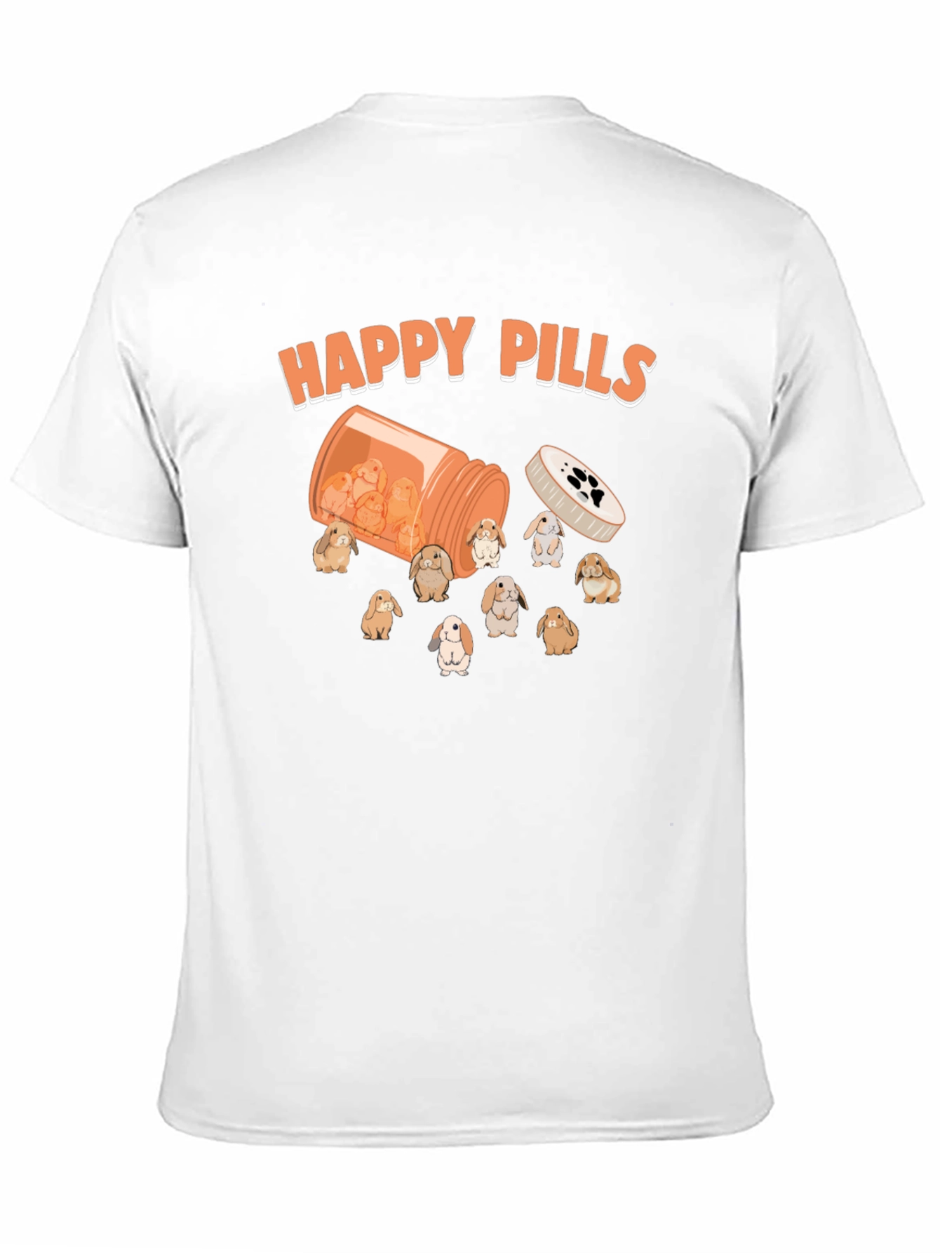Happy Pills Bunny T-Shirt Cute Graphic Tee