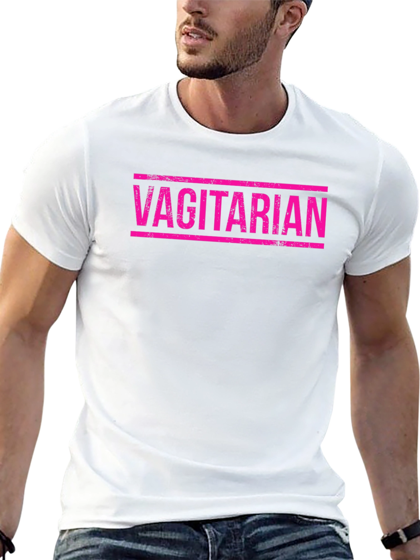 Vagitarian Graphic T-Shirt - Funny Adult Humor Tee