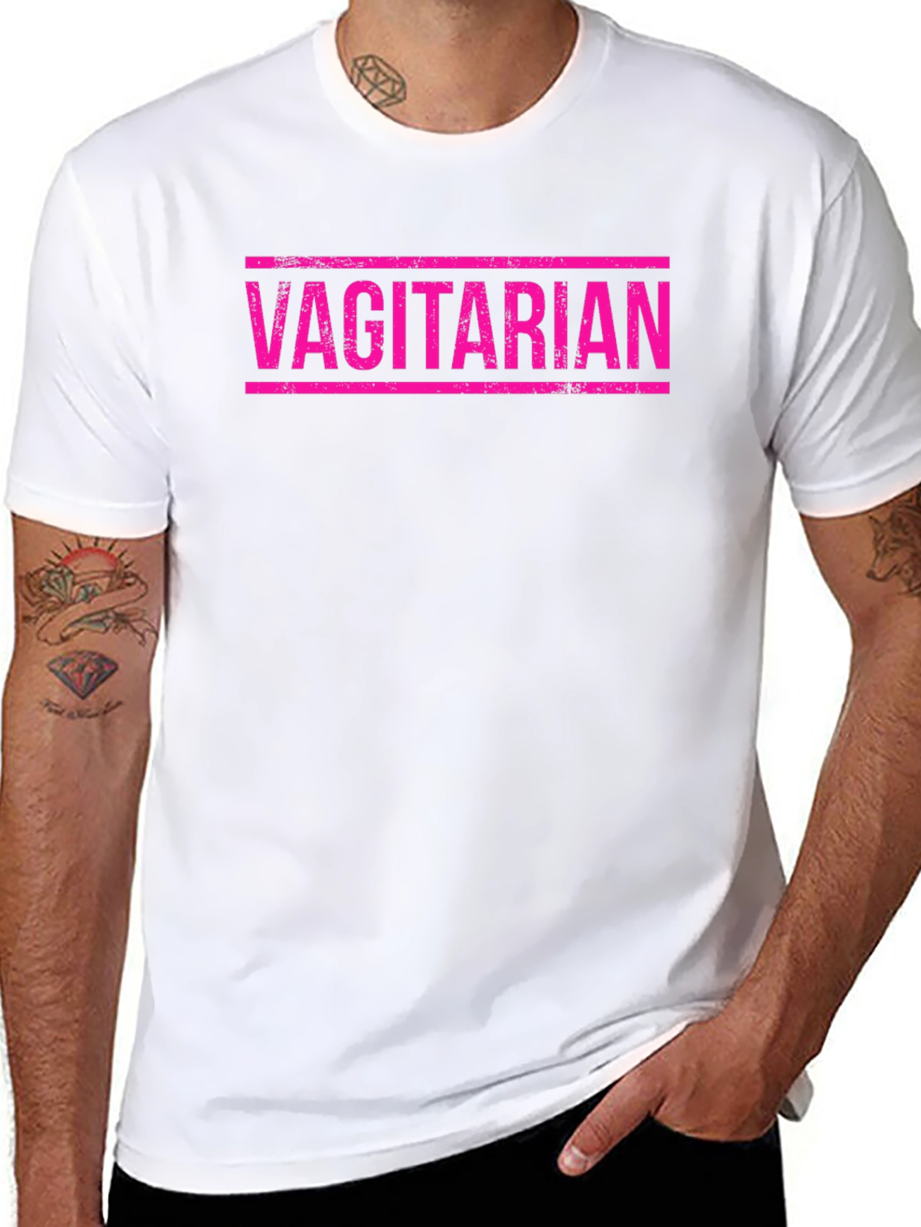 Vagitarian Graphic T-Shirt - Funny Adult Humor Tee