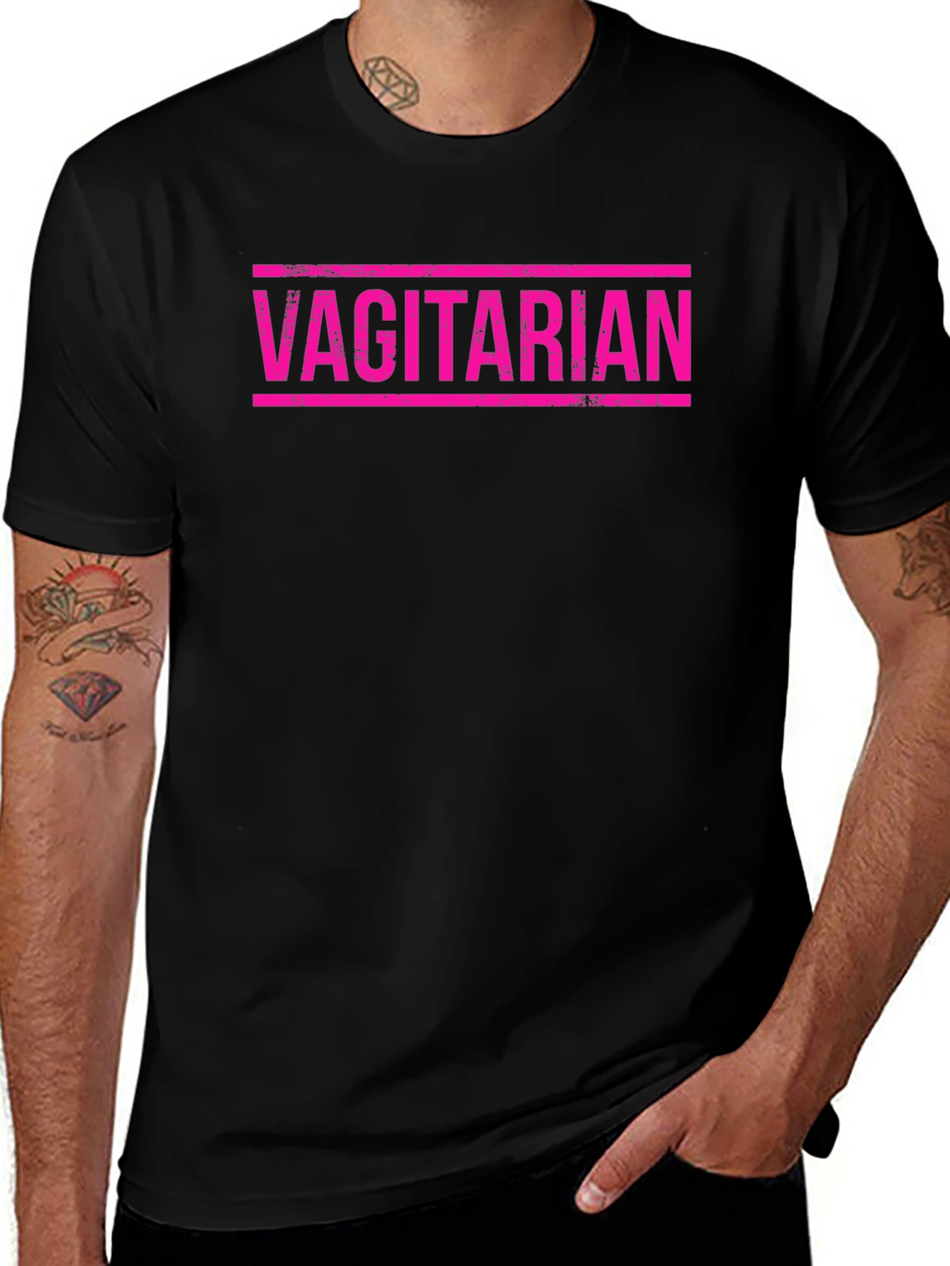 Vagitarian Graphic T-Shirt - Funny Adult Humor Tee