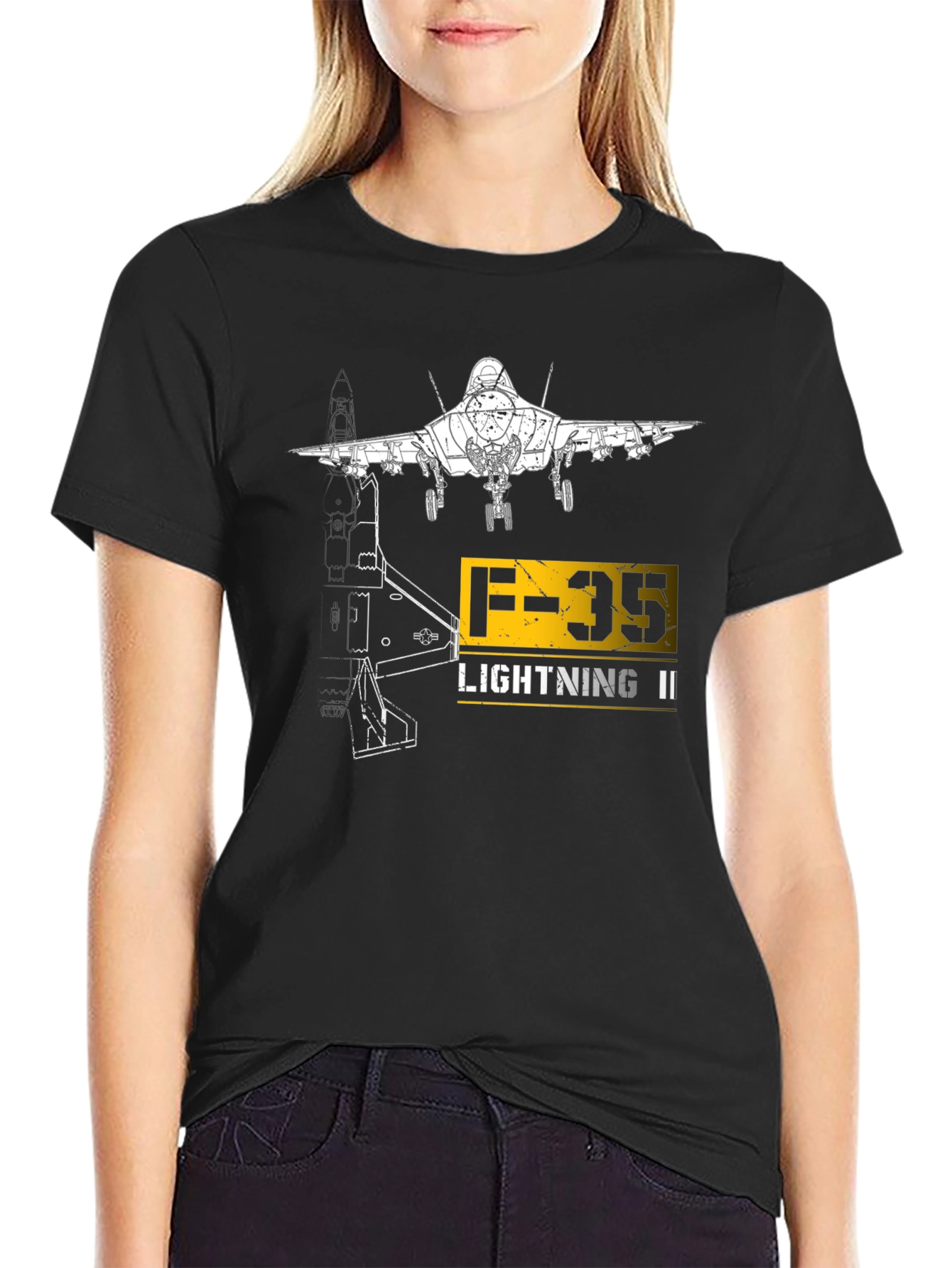 F-35 Lightning II Graphic Black T-Shirt