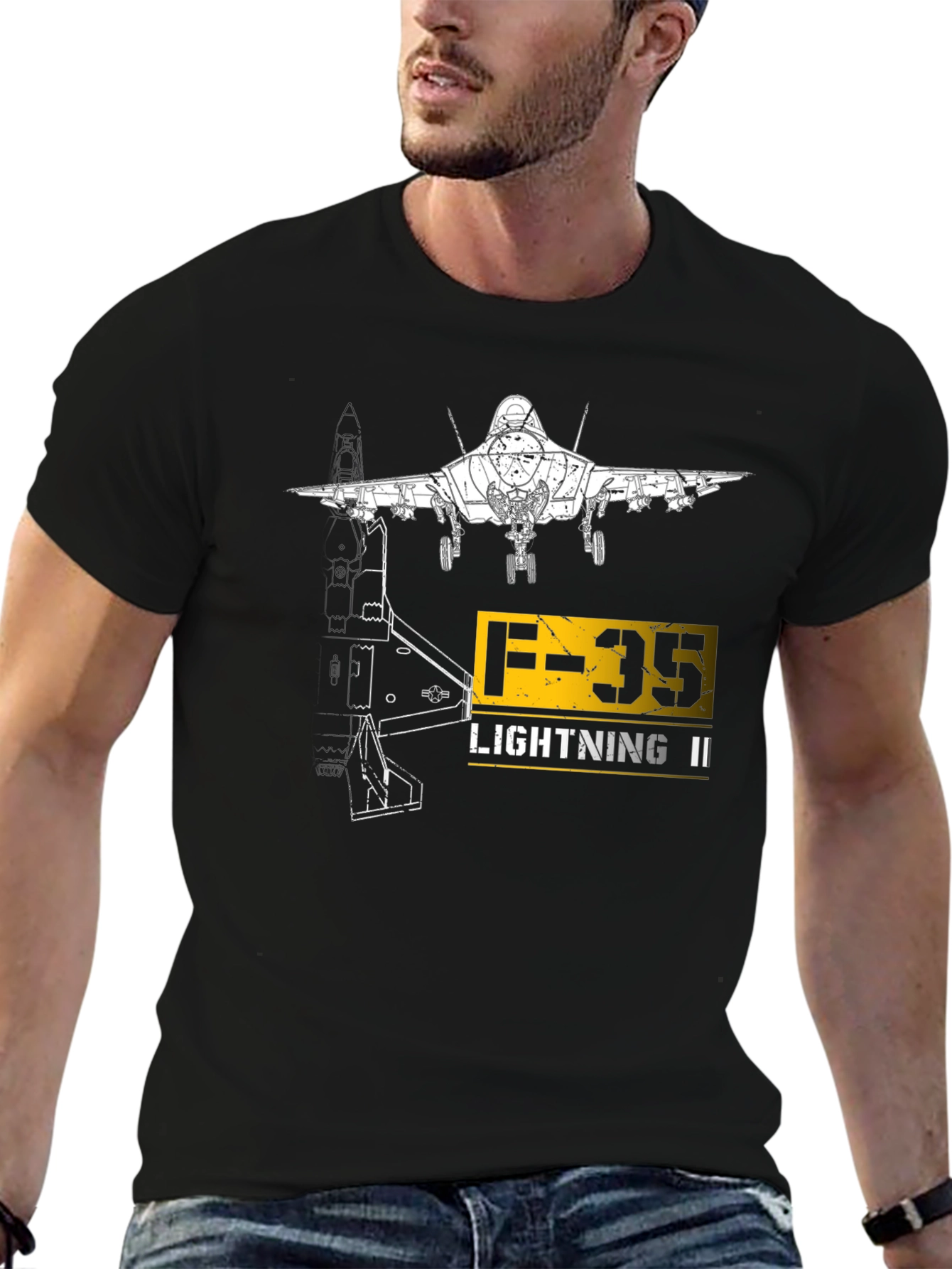 F-35 Lightning II Graphic Black T-Shirt