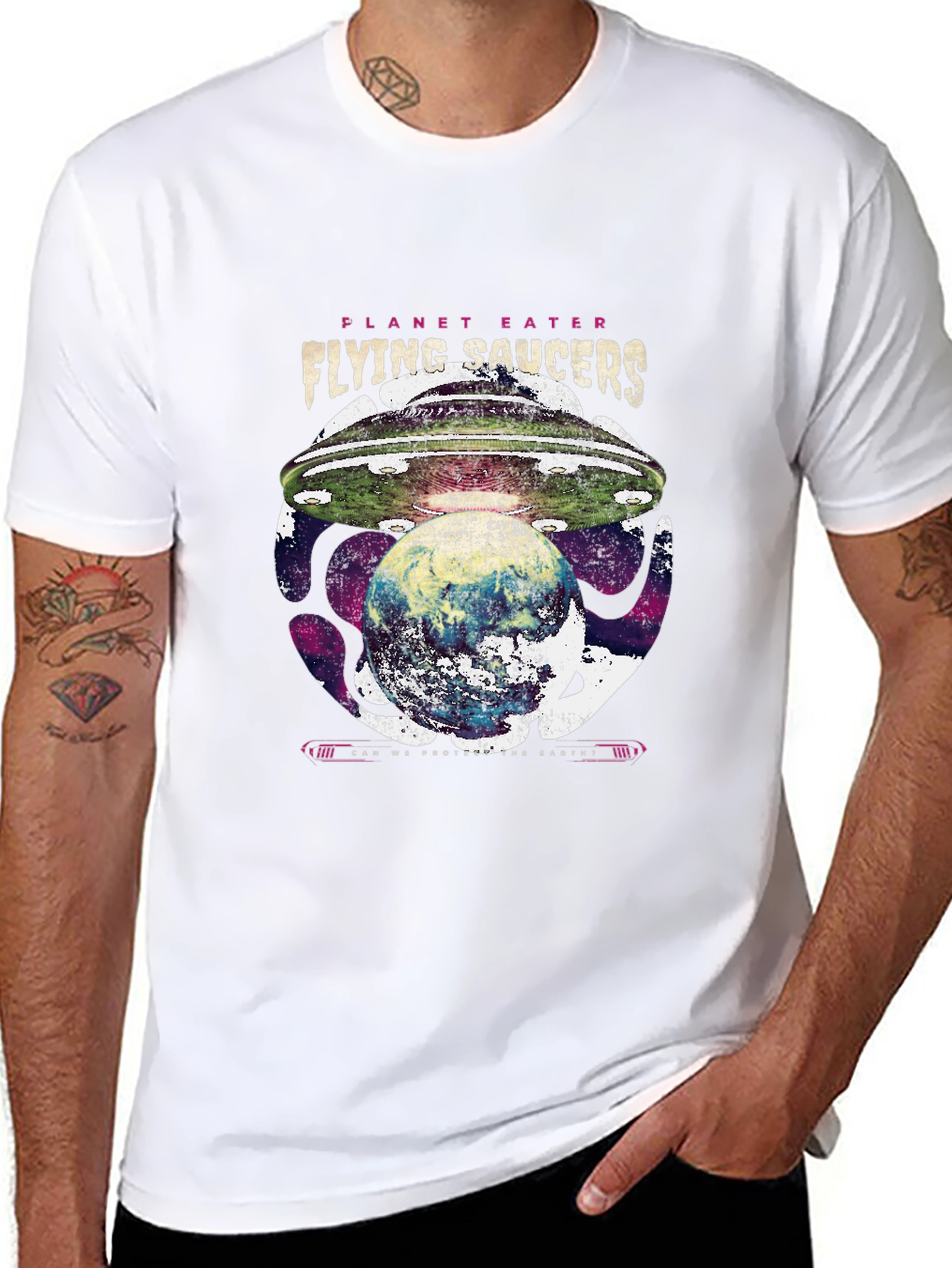 Planet Eater UFO T-Shirt - Flying Saucers Graphic Tee