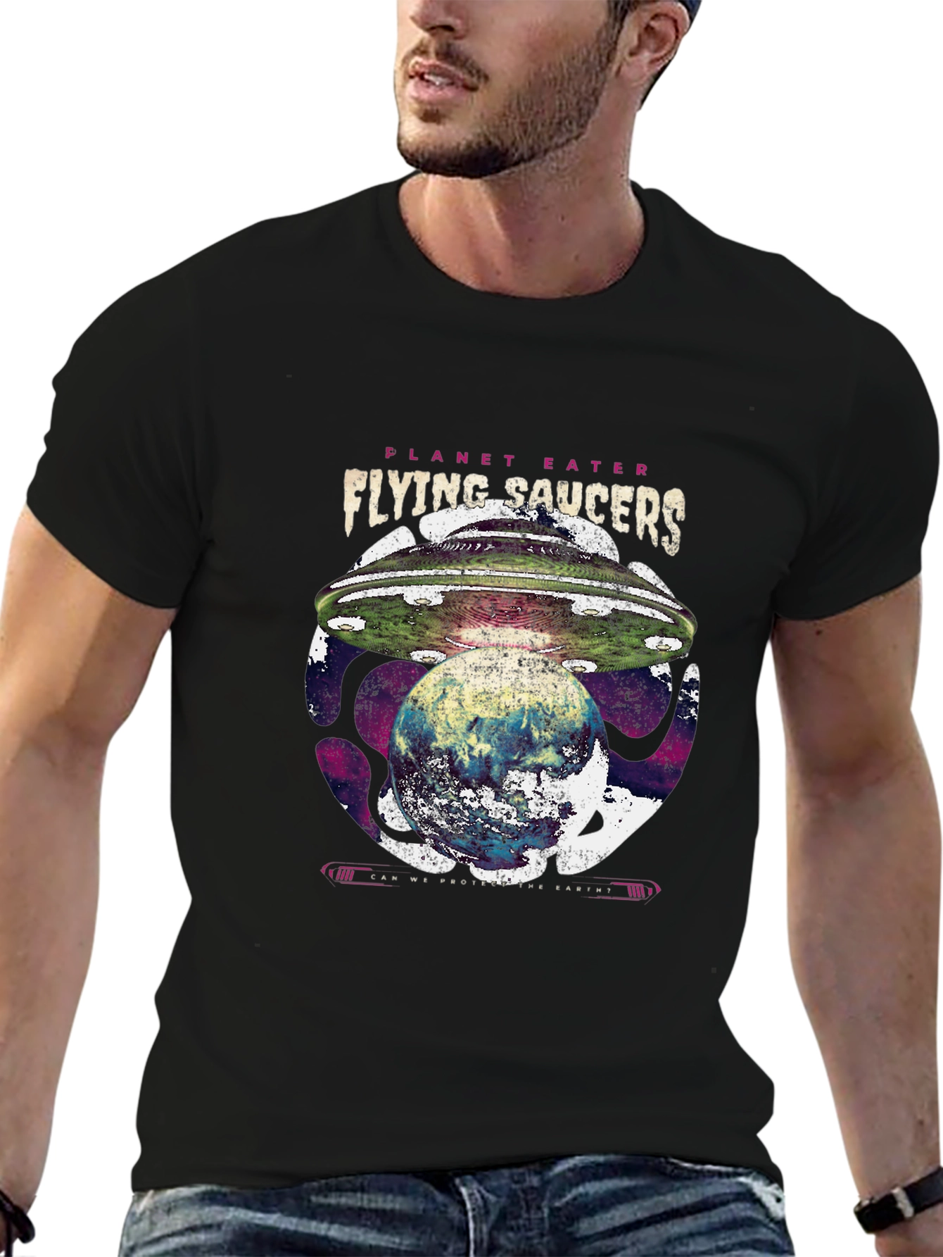 Planet Eater UFO T-Shirt - Flying Saucers Graphic Tee