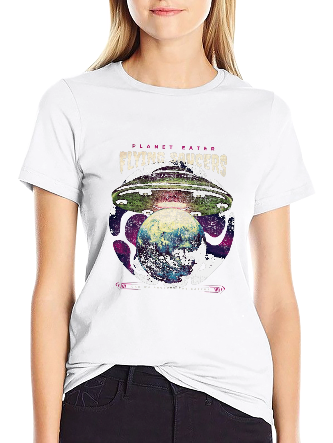 Planet Eater UFO T-Shirt - Flying Saucers Graphic Tee