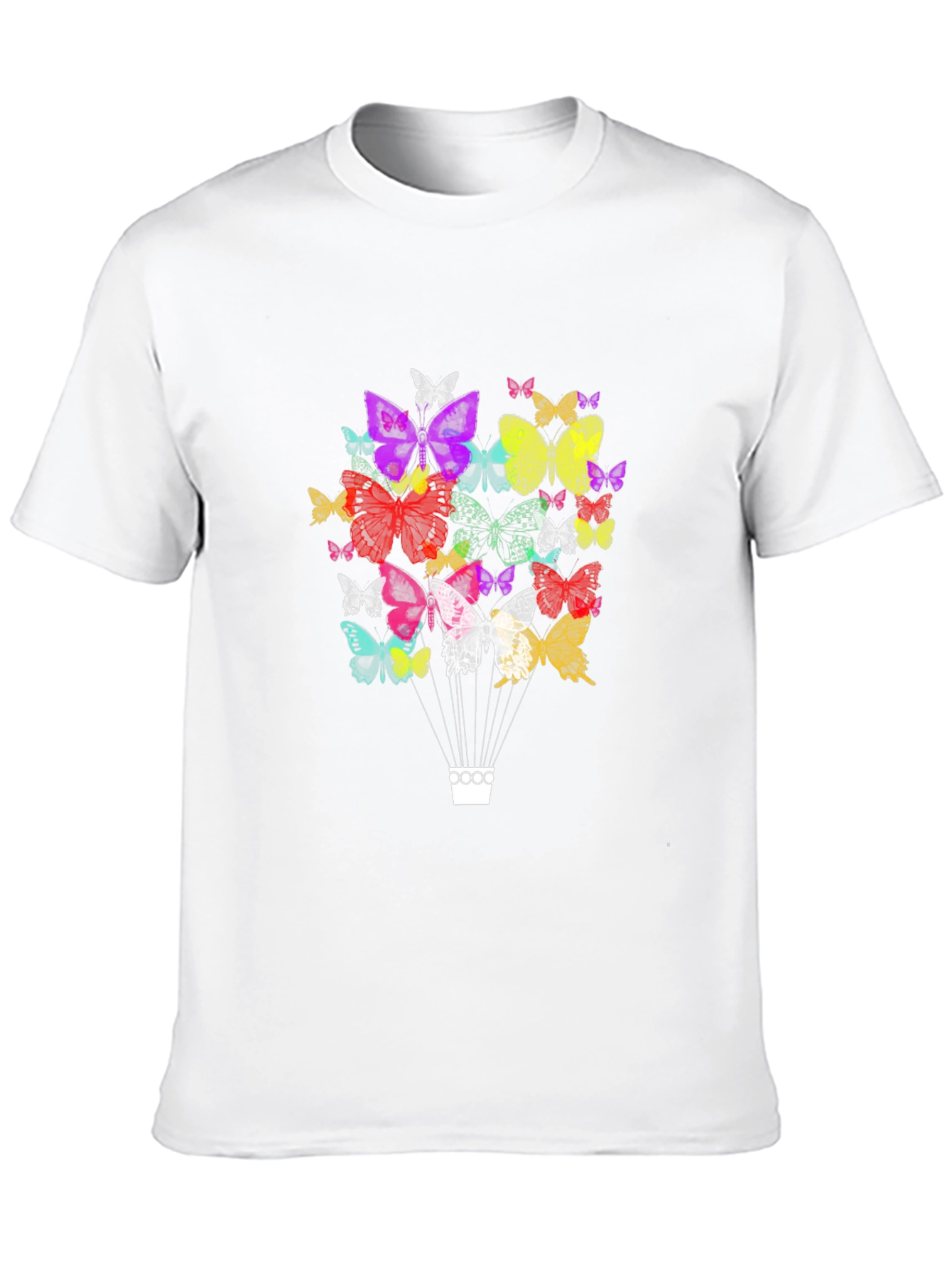 Butterfly Balloon Graphic Tee - Casual Comfort