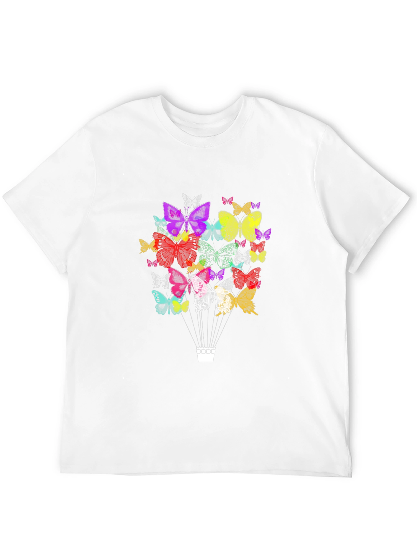 Butterfly Balloon Graphic Tee - Casual Comfort