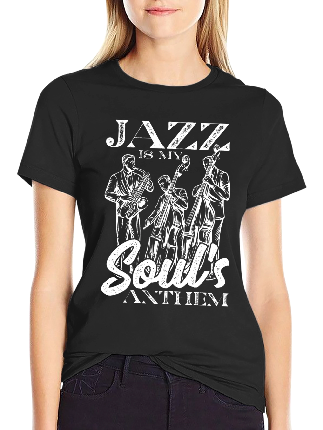 Jazz Souls Anthem Graphic Tee - Classic Black T-Shirt