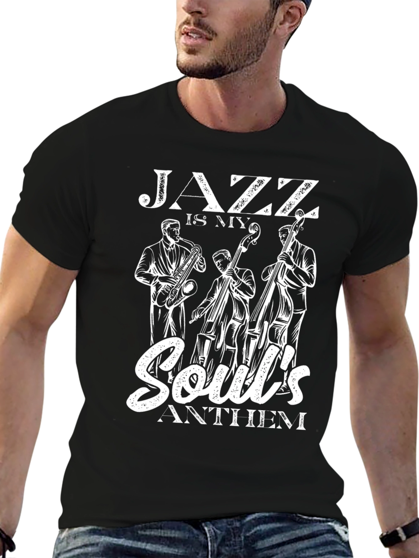 Jazz Souls Anthem Graphic Tee - Classic Black T-Shirt