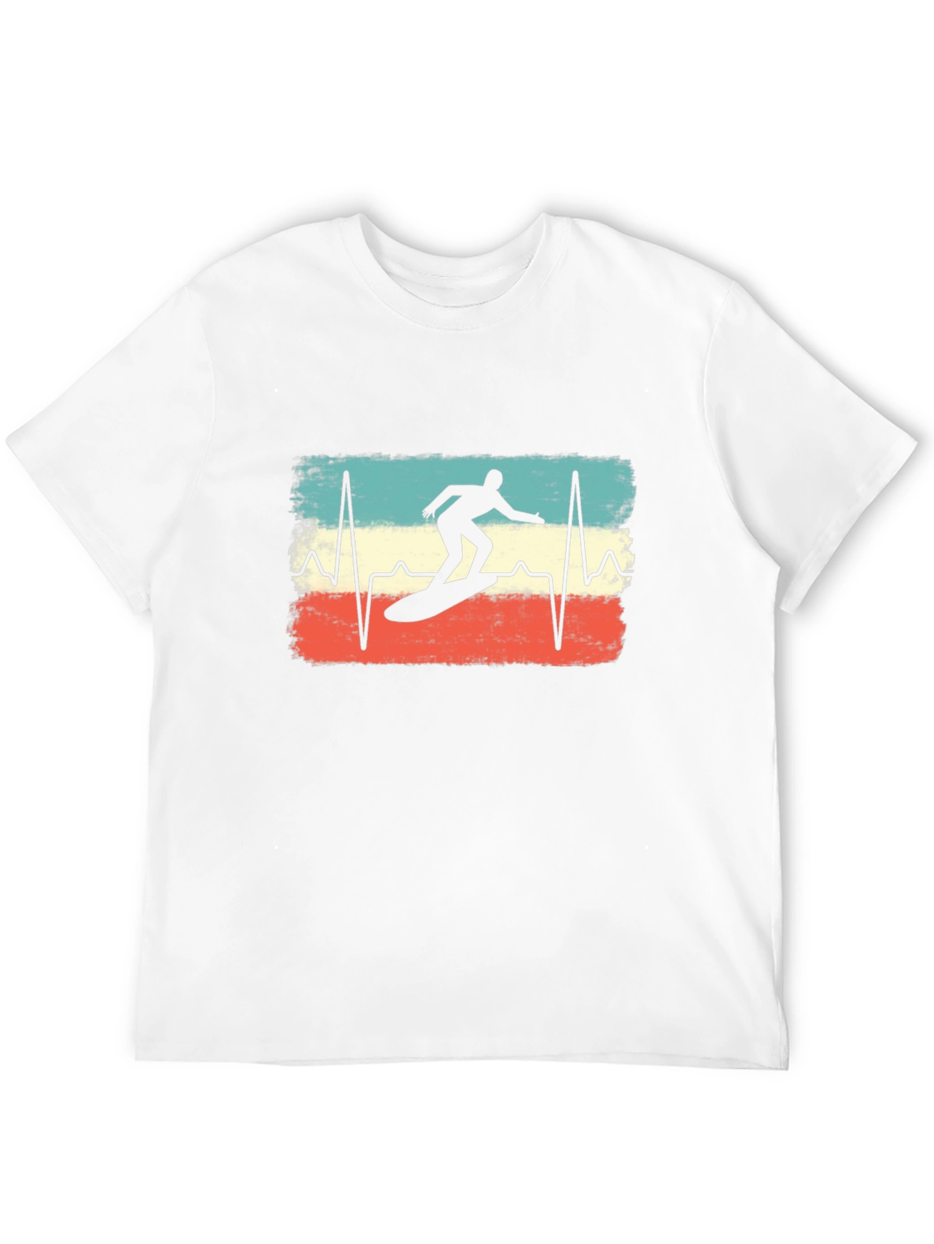 Retro Surfer Heartbeat T-Shirt