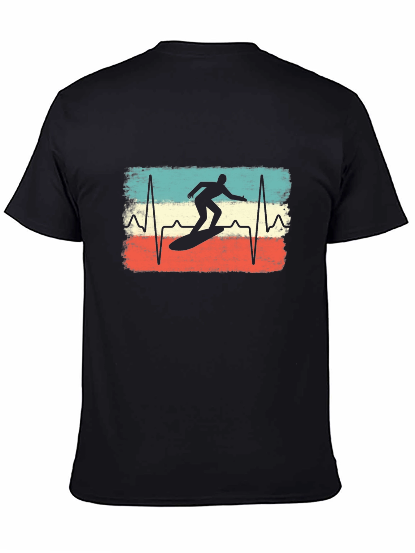 Retro Surfer Heartbeat T-Shirt