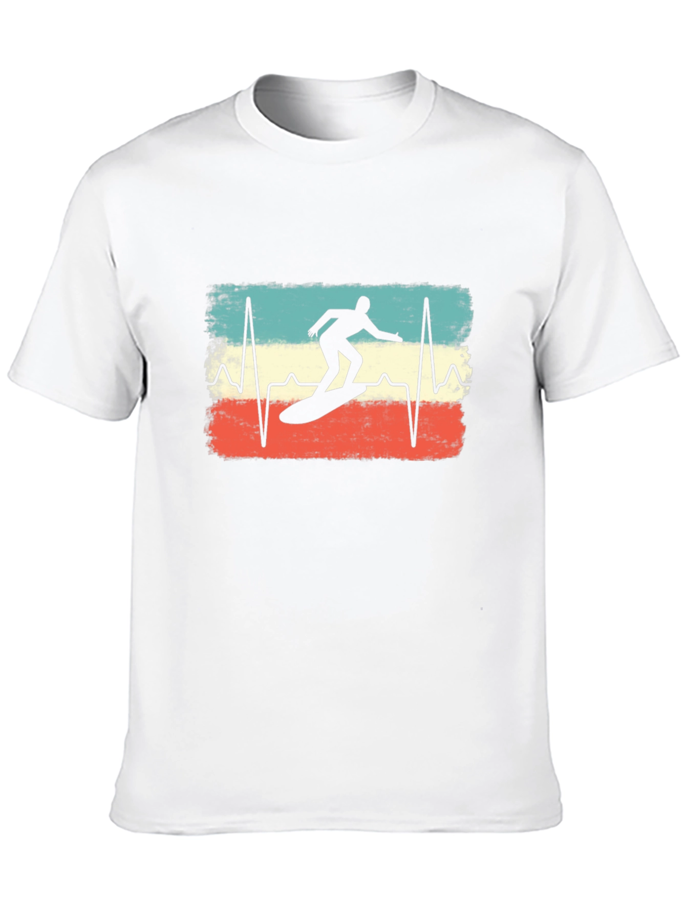 Retro Surfer Heartbeat T-Shirt