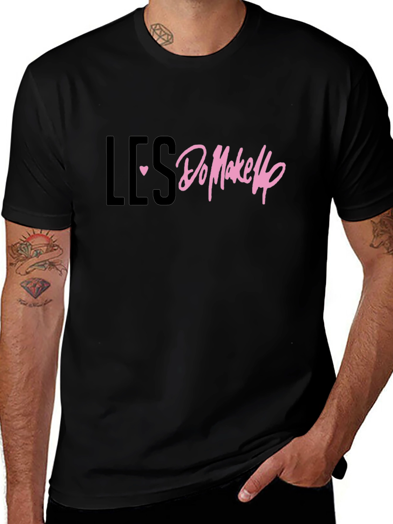 LES <3 Do MakeUp Black T-Shirt