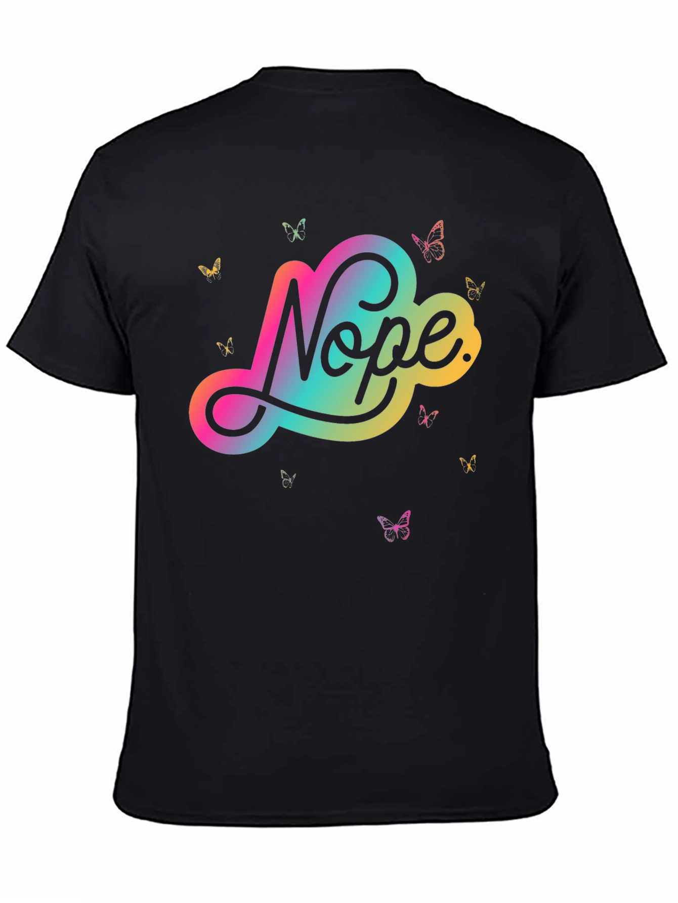 Nope Butterfly Graphic Tee - Modern Casual Style
