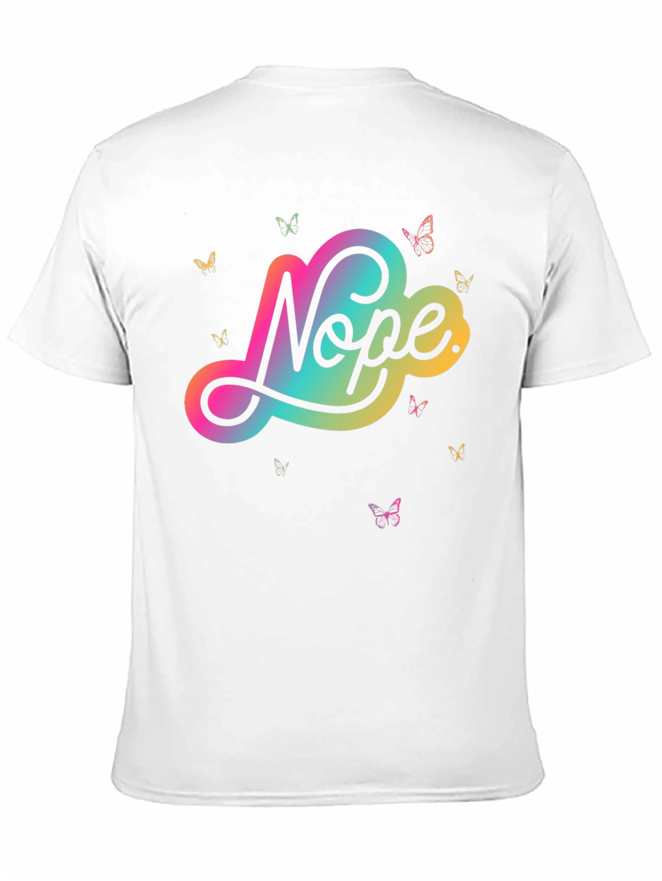 Nope Butterfly Graphic Tee - Modern Casual Style
