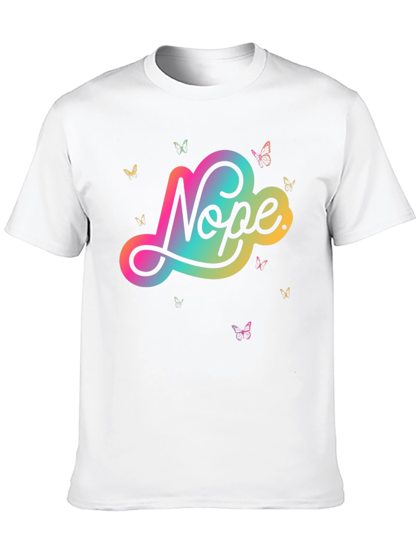 Nope Butterfly Graphic Tee - Modern Casual Style