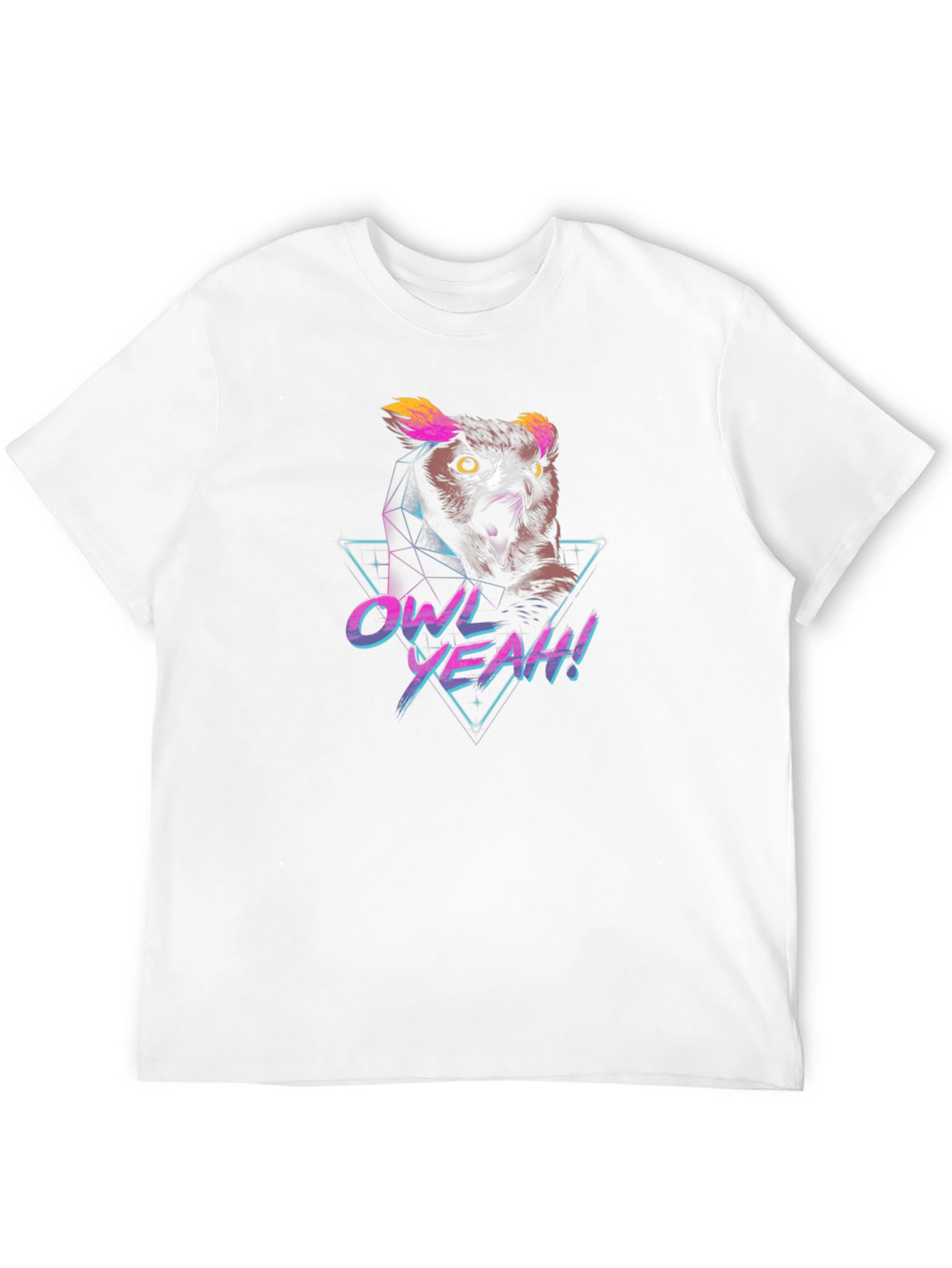 Retro Owl Yeah! Graphic Print T-Shirt