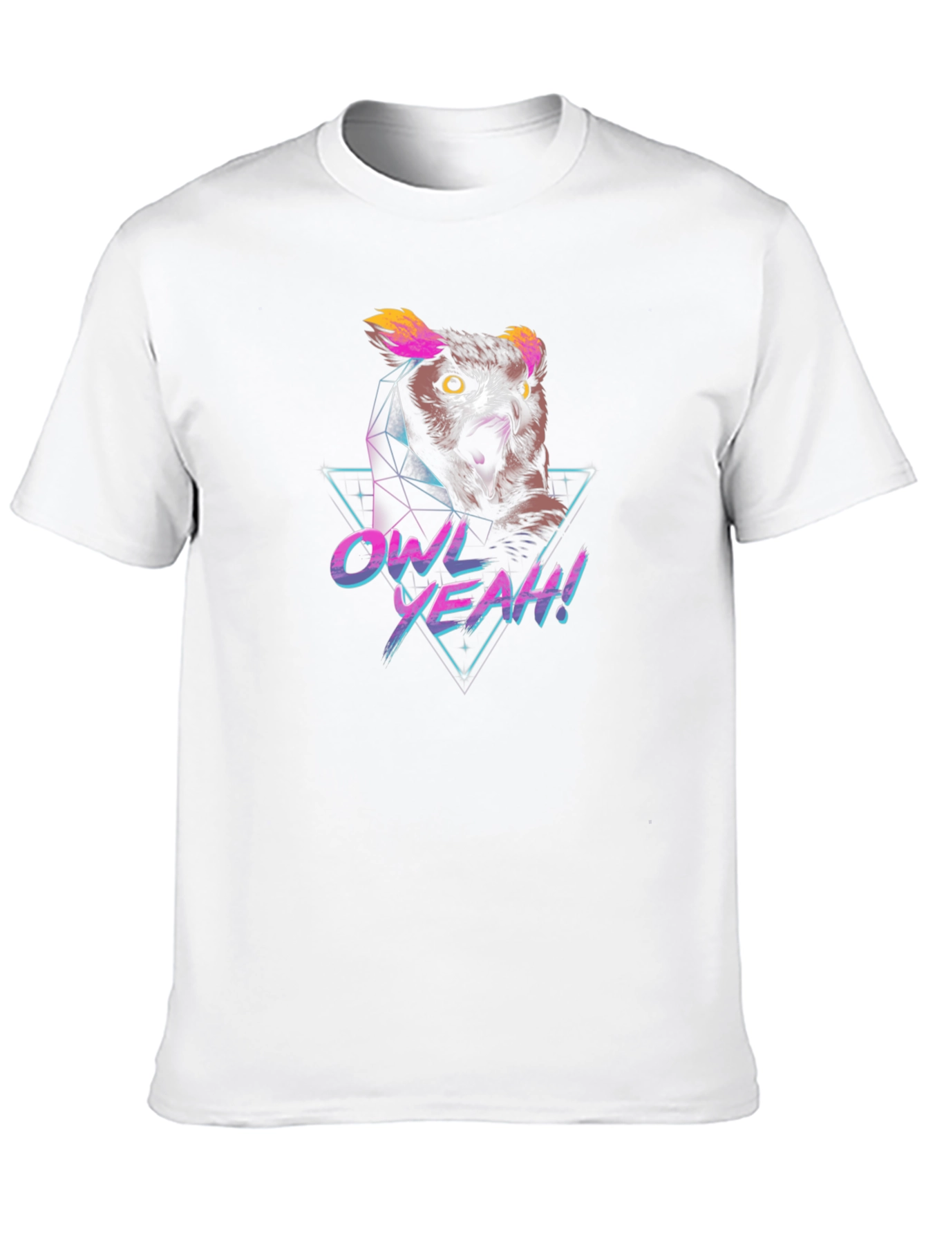 Retro Owl Yeah! Graphic Print T-Shirt