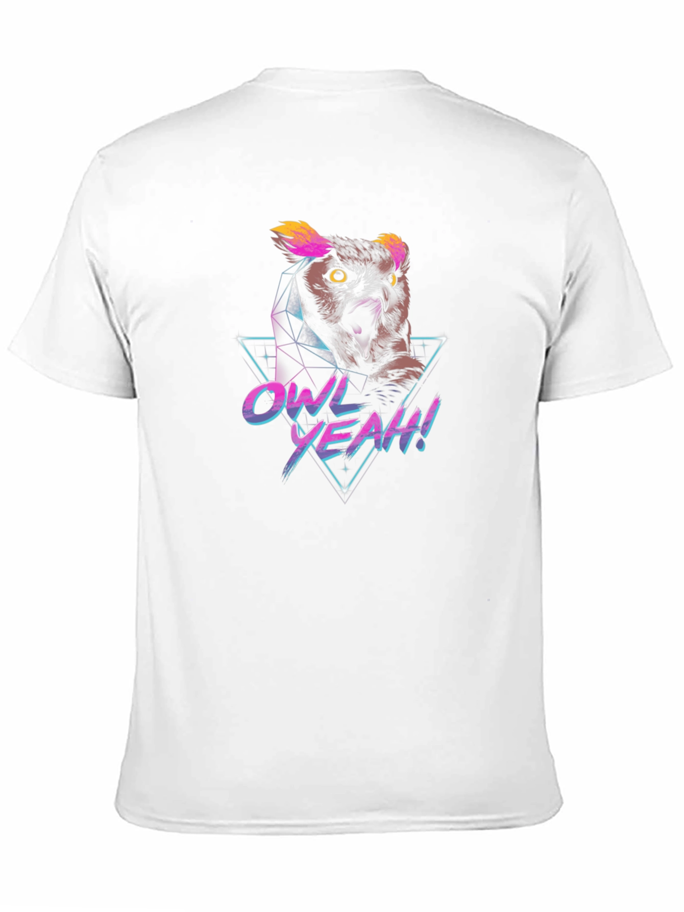 Retro Owl Yeah! Graphic Print T-Shirt