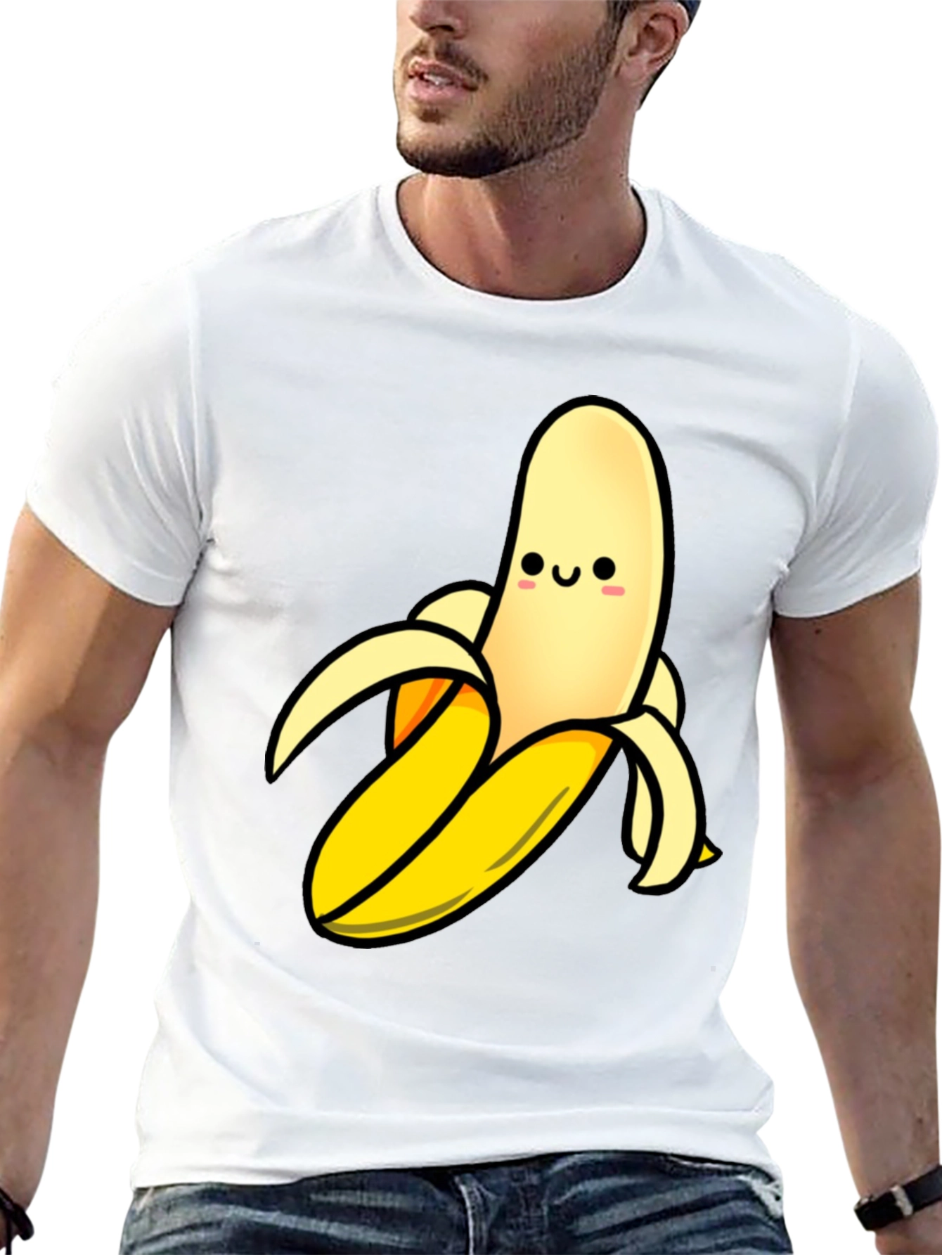 Cute Banana Graphic Print Mens T-Shirt