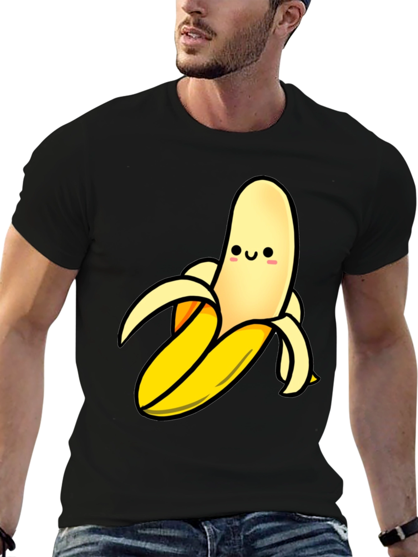 Cute Banana Graphic Print Mens T-Shirt