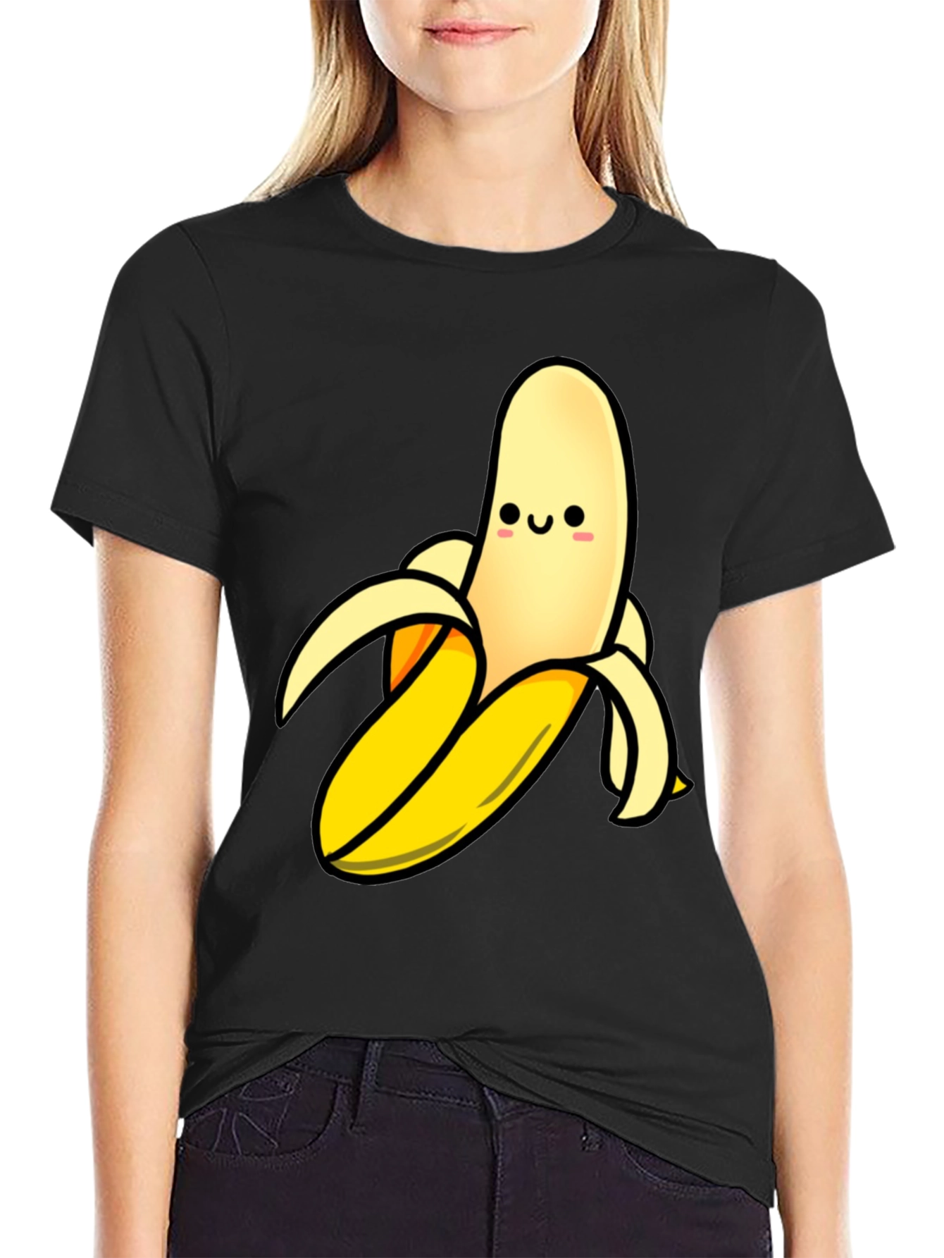 Cute Banana Graphic Print Mens T-Shirt