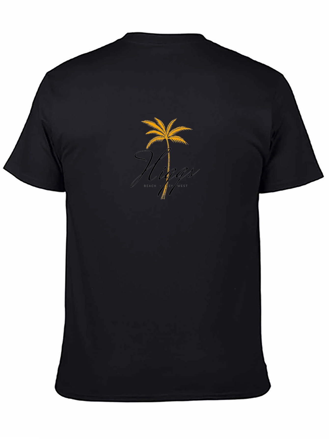 Higgs Beach West Palm Tree Black T-Shirt