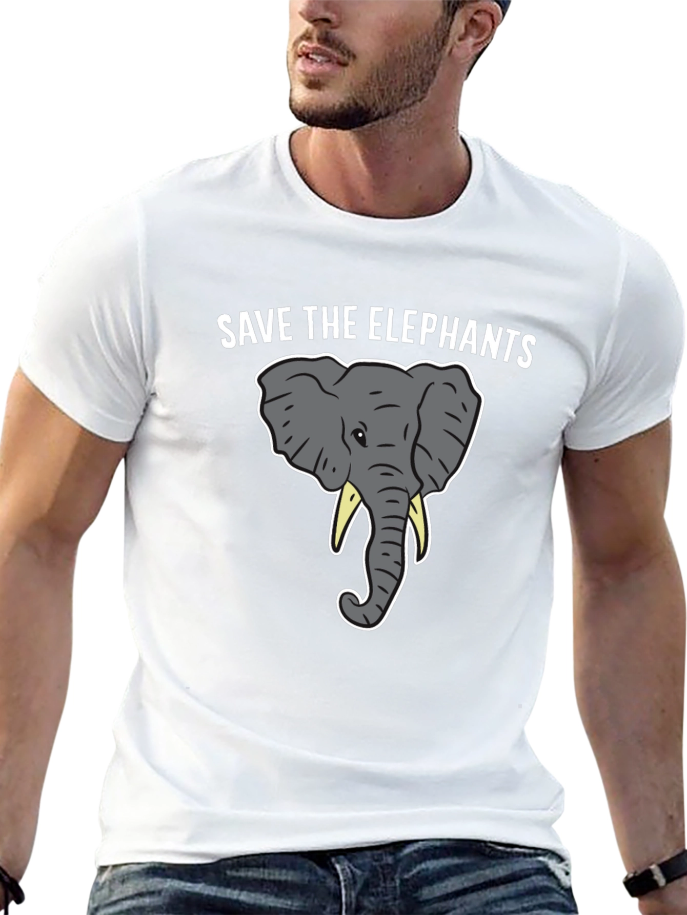 Save the Elephants Graphic Tee - Black