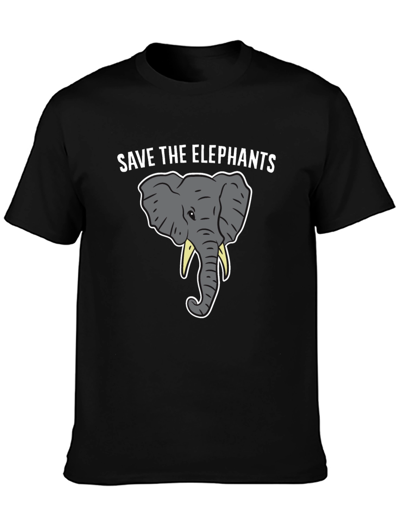 Save the Elephants Graphic Tee - Black