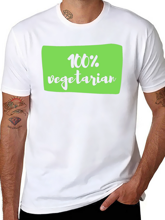 100% Vegetarian Black T-Shirt