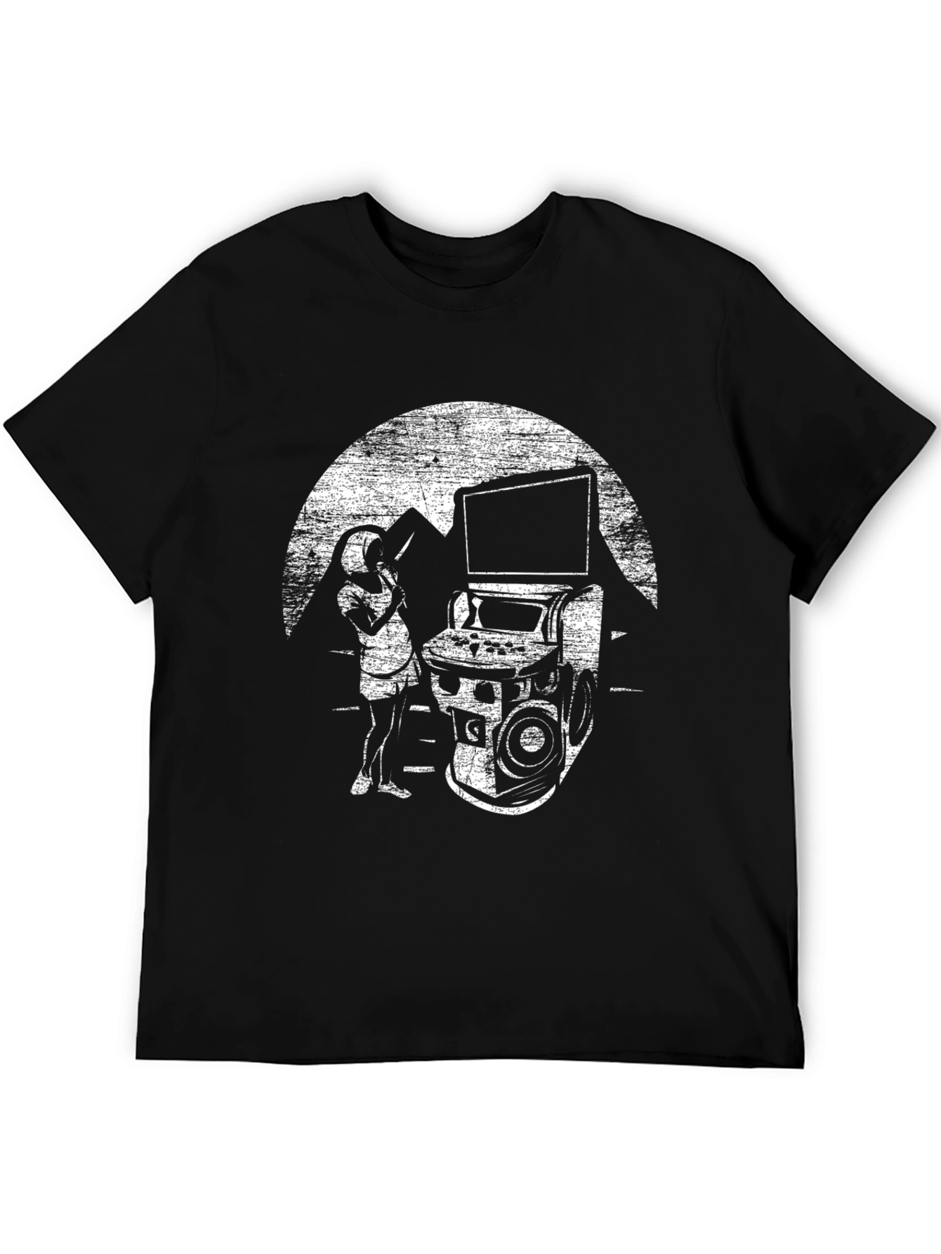 Retro Arcade Gamer T-Shirt - Black