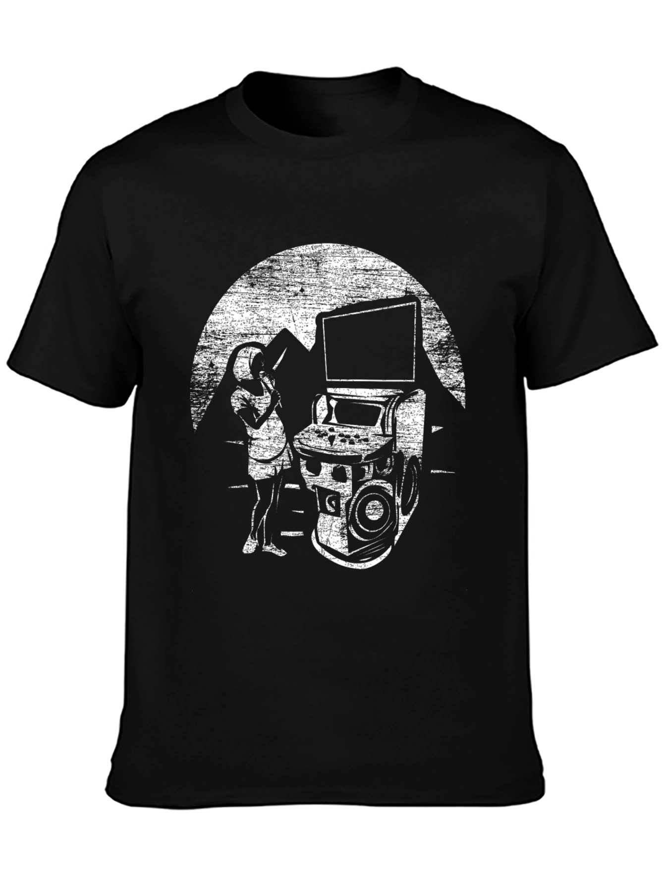 Retro Arcade Gamer T-Shirt - Black