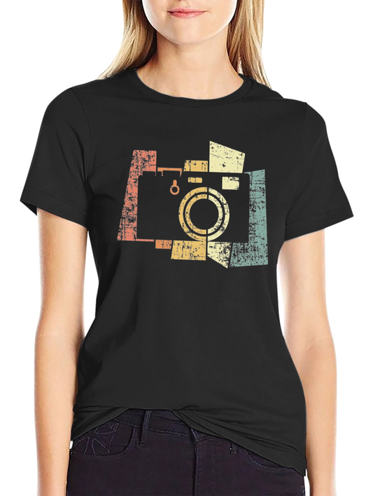 Retro Camera Graphic Tee - Vintage Style T-Shirt
