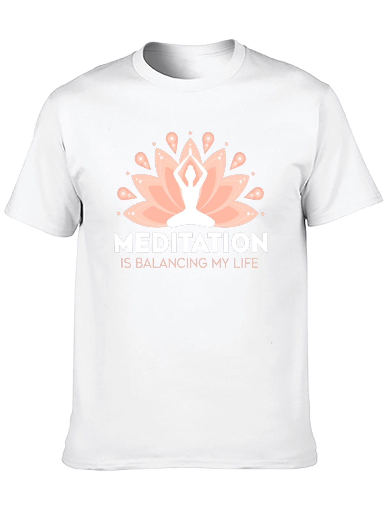 Meditation Balancing Life Black T-Shirt