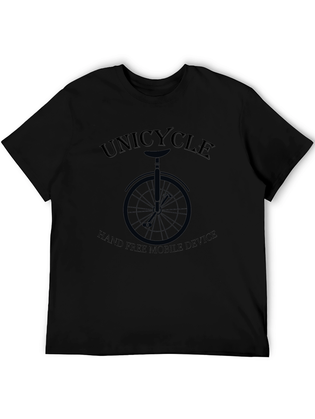 Unicycle Hand Free Mobile Device Graphic Tee