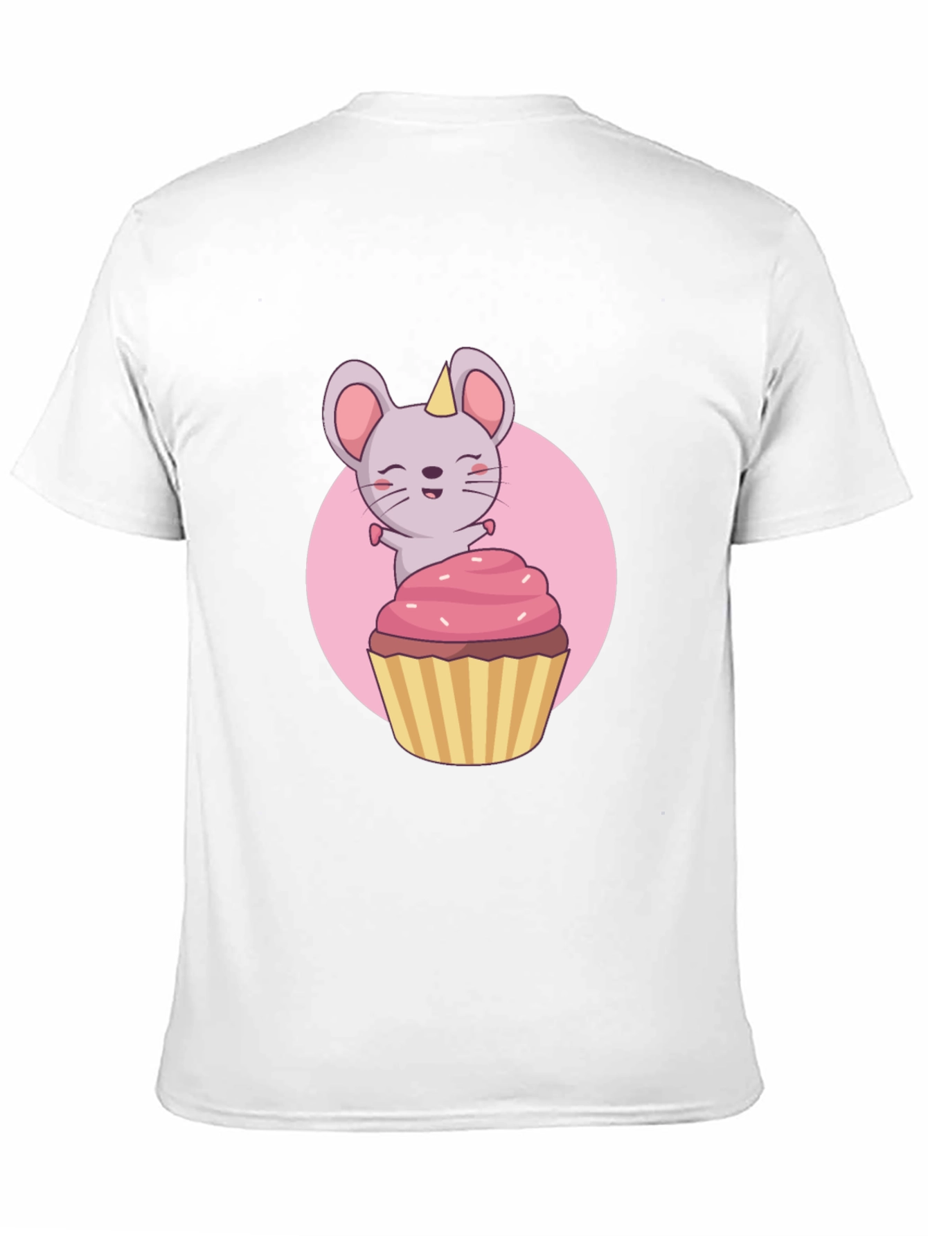 Cute Mouse Cupcake T-Shirt - Black