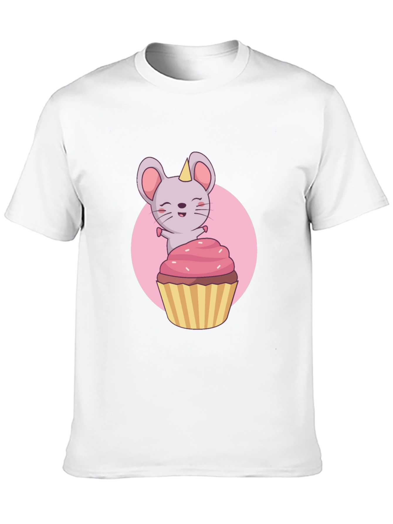 Cute Mouse Cupcake T-Shirt - Black