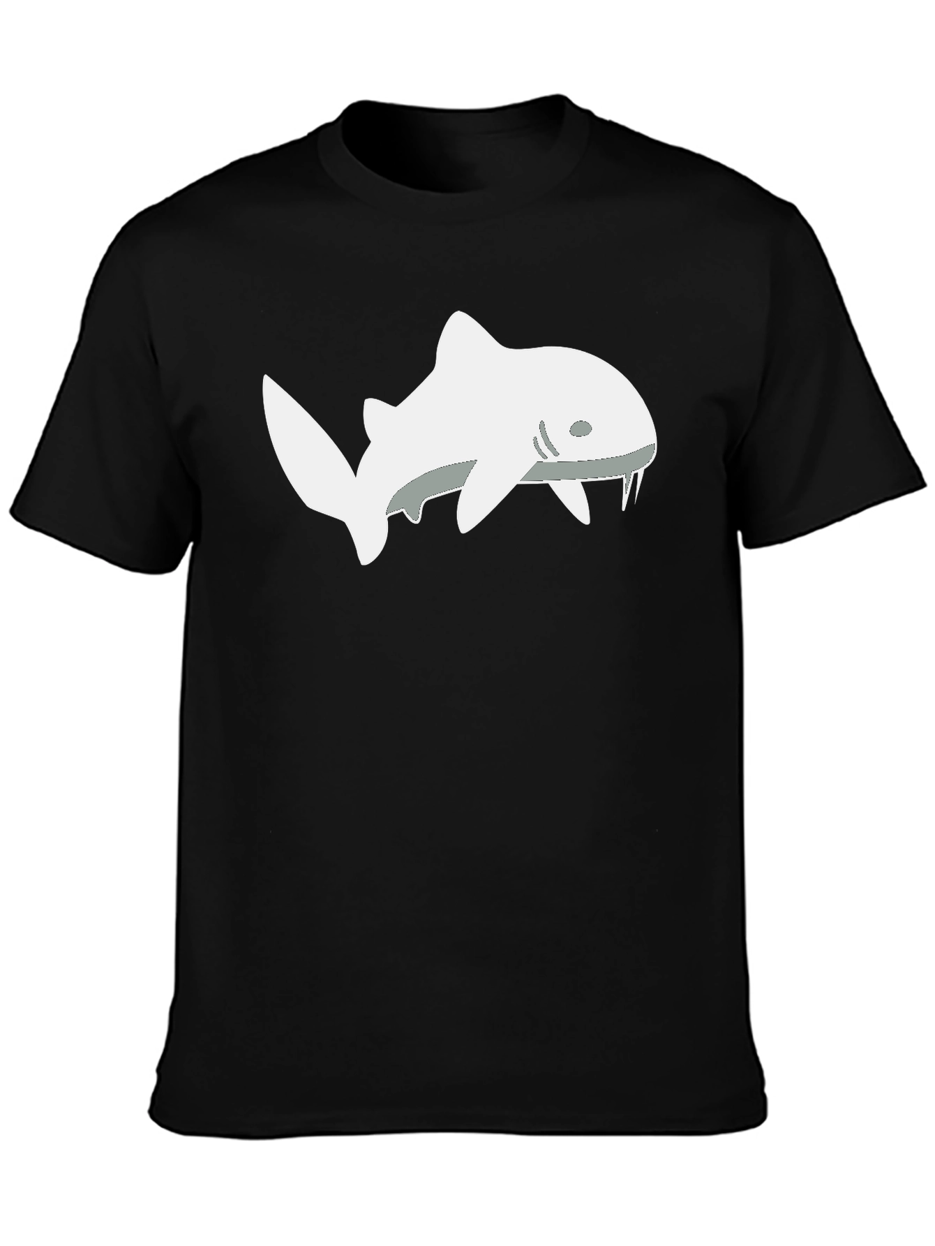 Shark Tooth T-Shirt - Black Cotton Tee