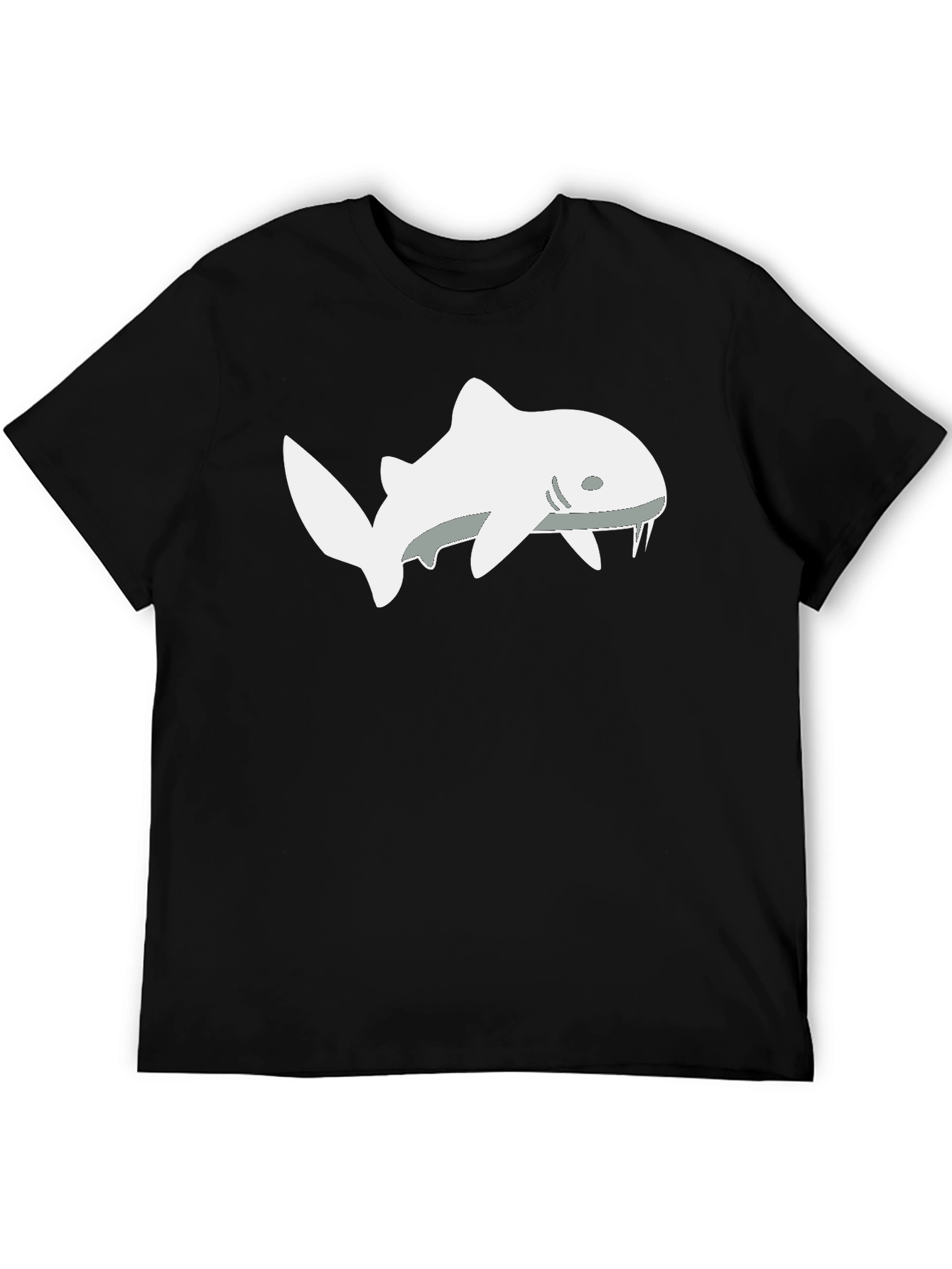 Shark Tooth T-Shirt - Black Cotton Tee