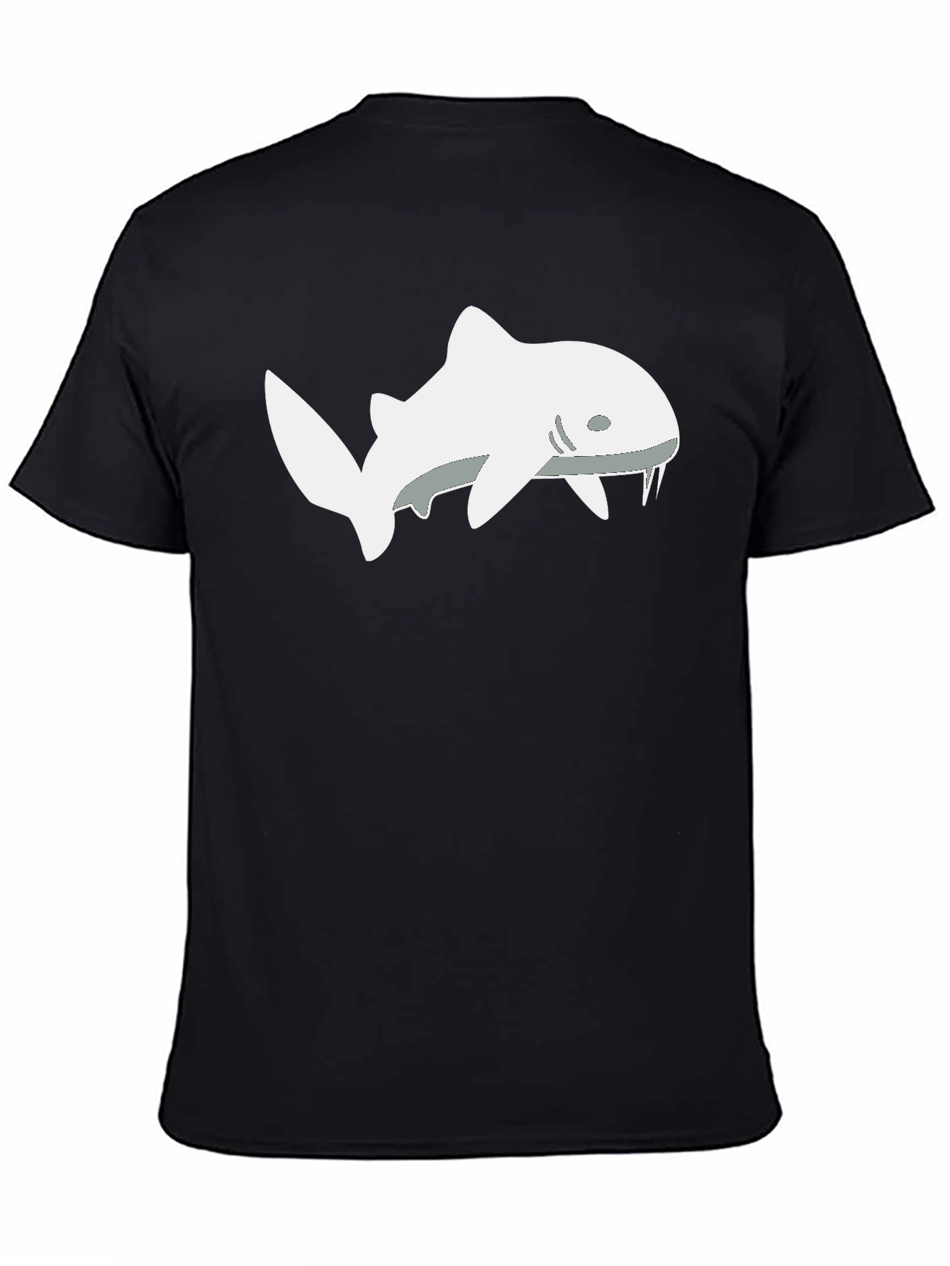 Shark Tooth T-Shirt - Black Cotton Tee