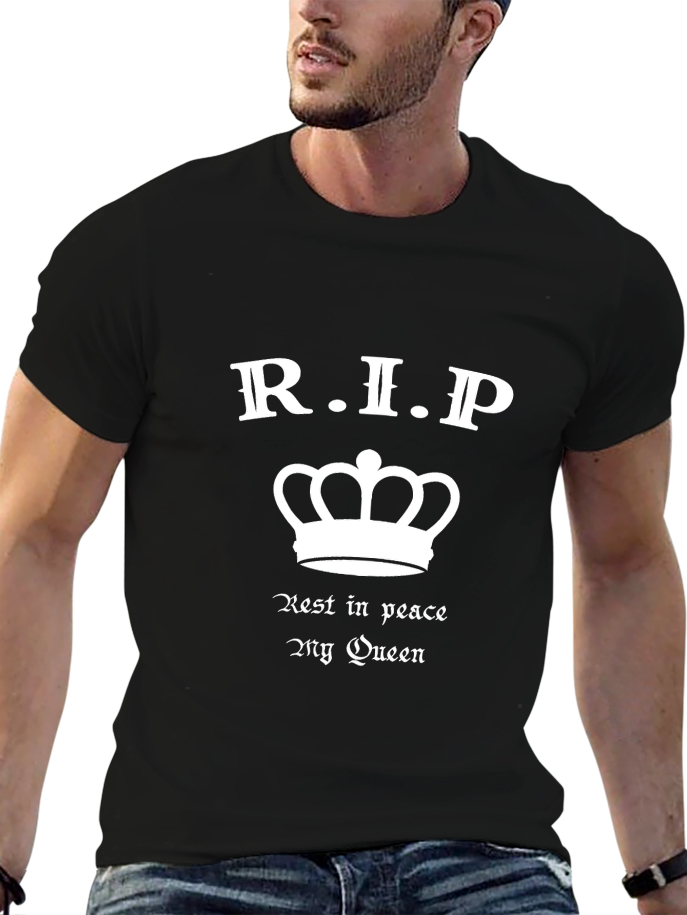 R.I.P. My Queen Graphic Tee - Black T-Shirt