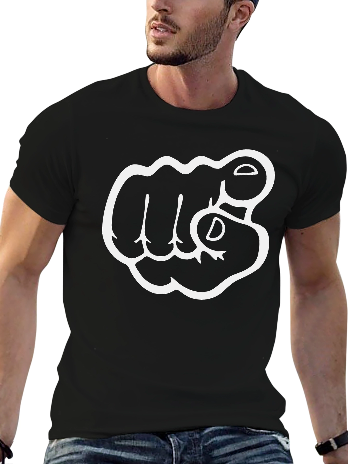 Bold Graphic Tee - Pointing Finger Design