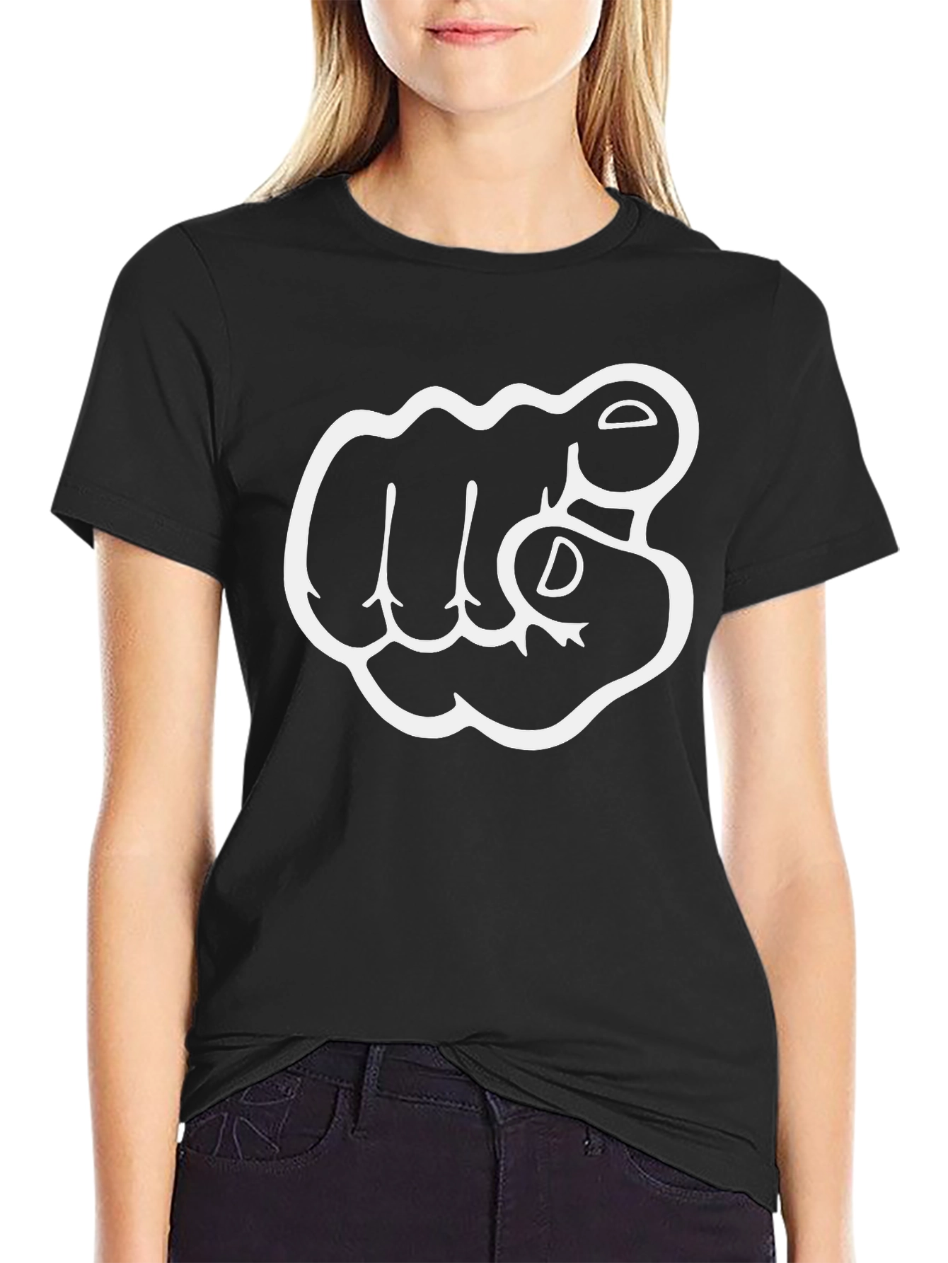 Bold Graphic Tee - Pointing Finger Design