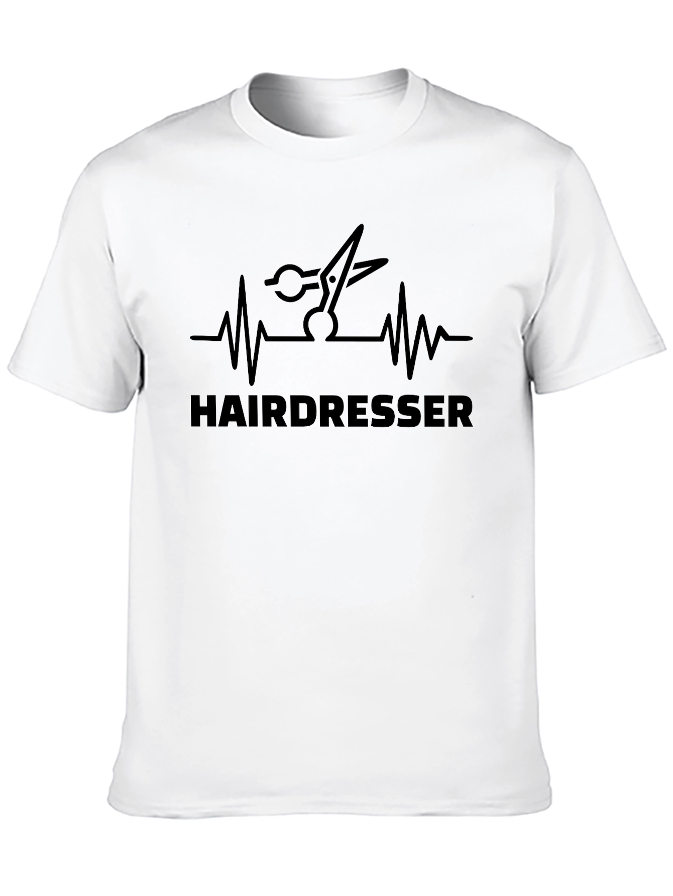 Hairdresser Heartbeat Black T-Shirt