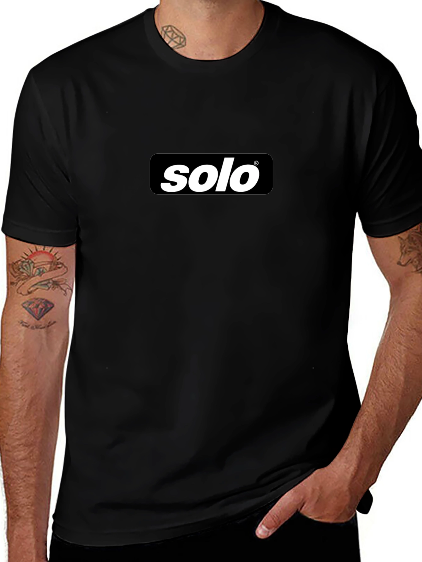 Solo Black Graphic T-Shirt - Casual Style